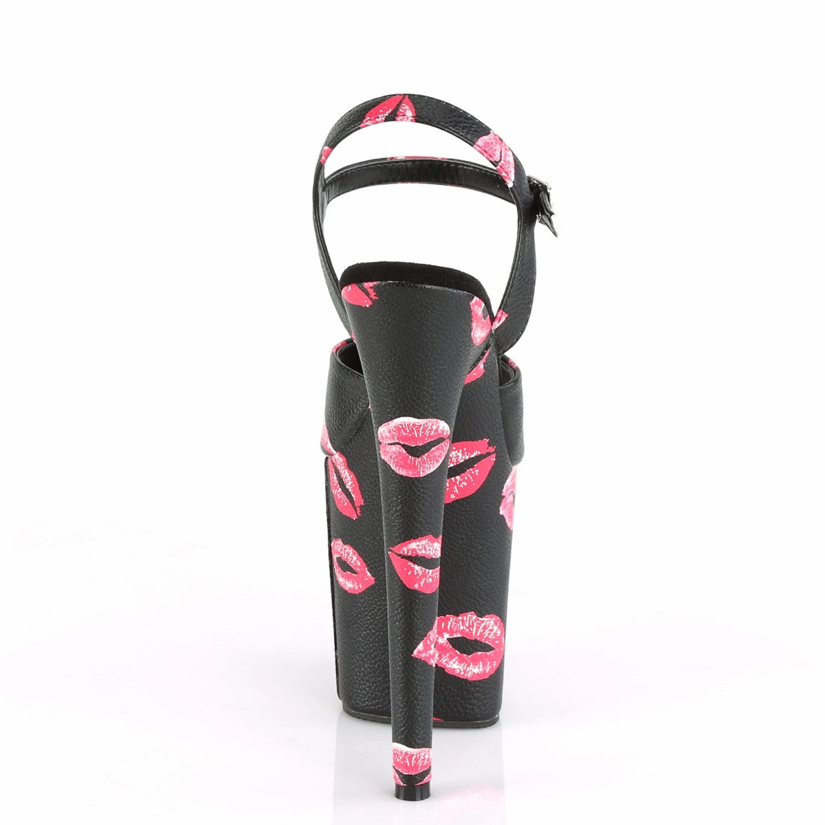 FLAMINGO-809 KISSES  Black Faux Leather/Black Faux Leather