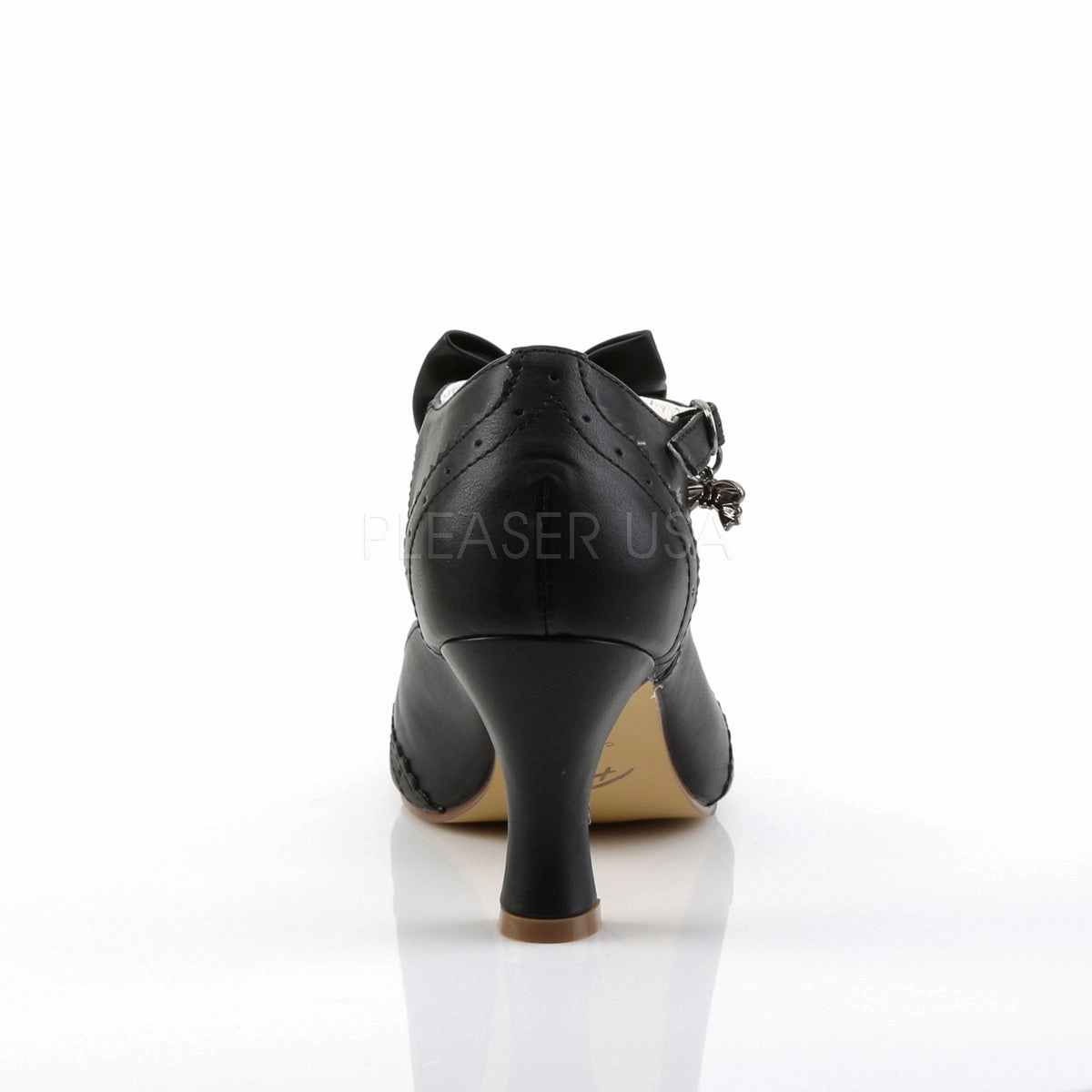 FLAPPER-11  Black Faux Leather