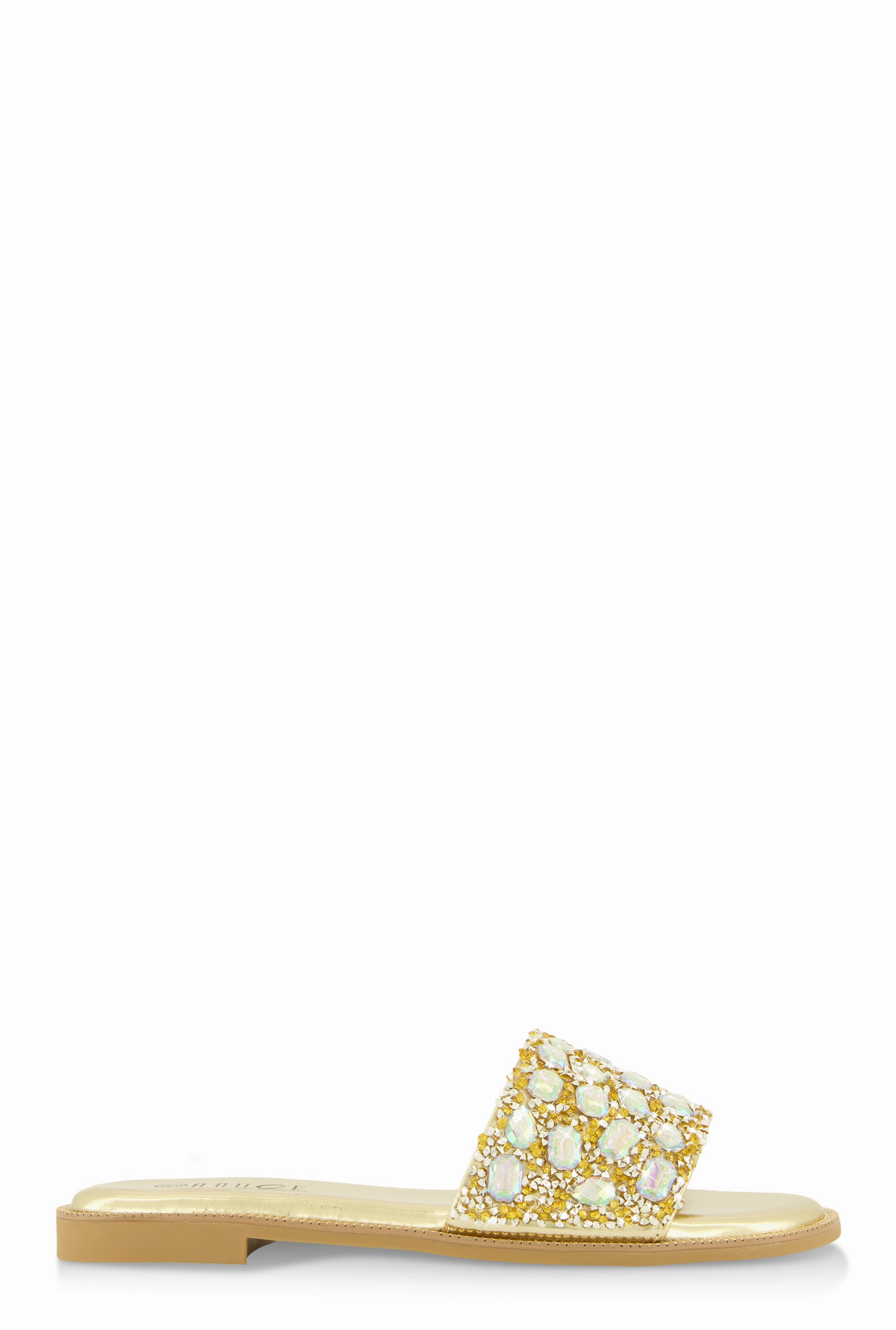 Gemstone Studded Slide Sandals