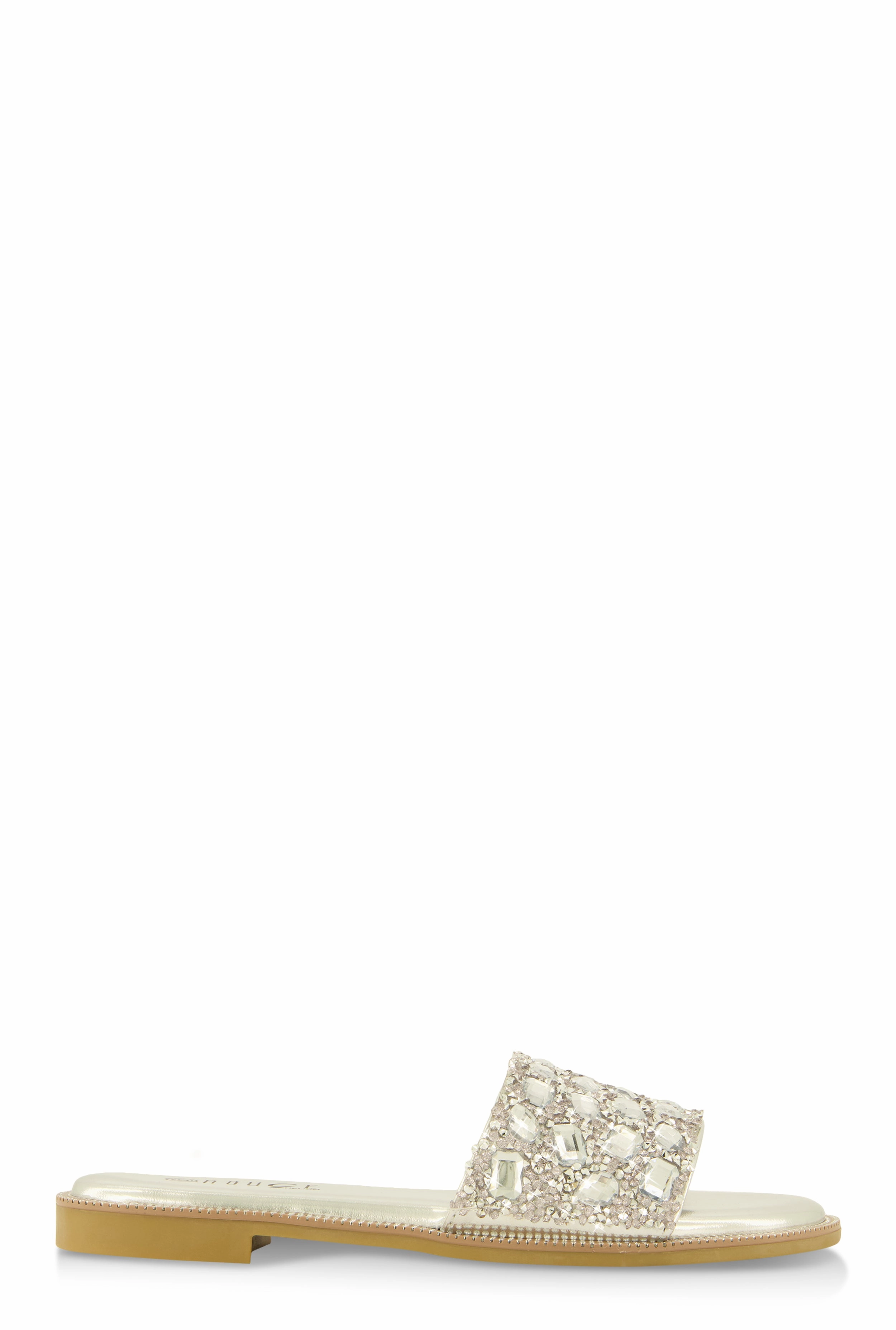 Gemstone Studded Slide Sandals