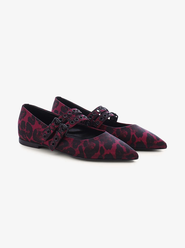 Gianna red / black leopard