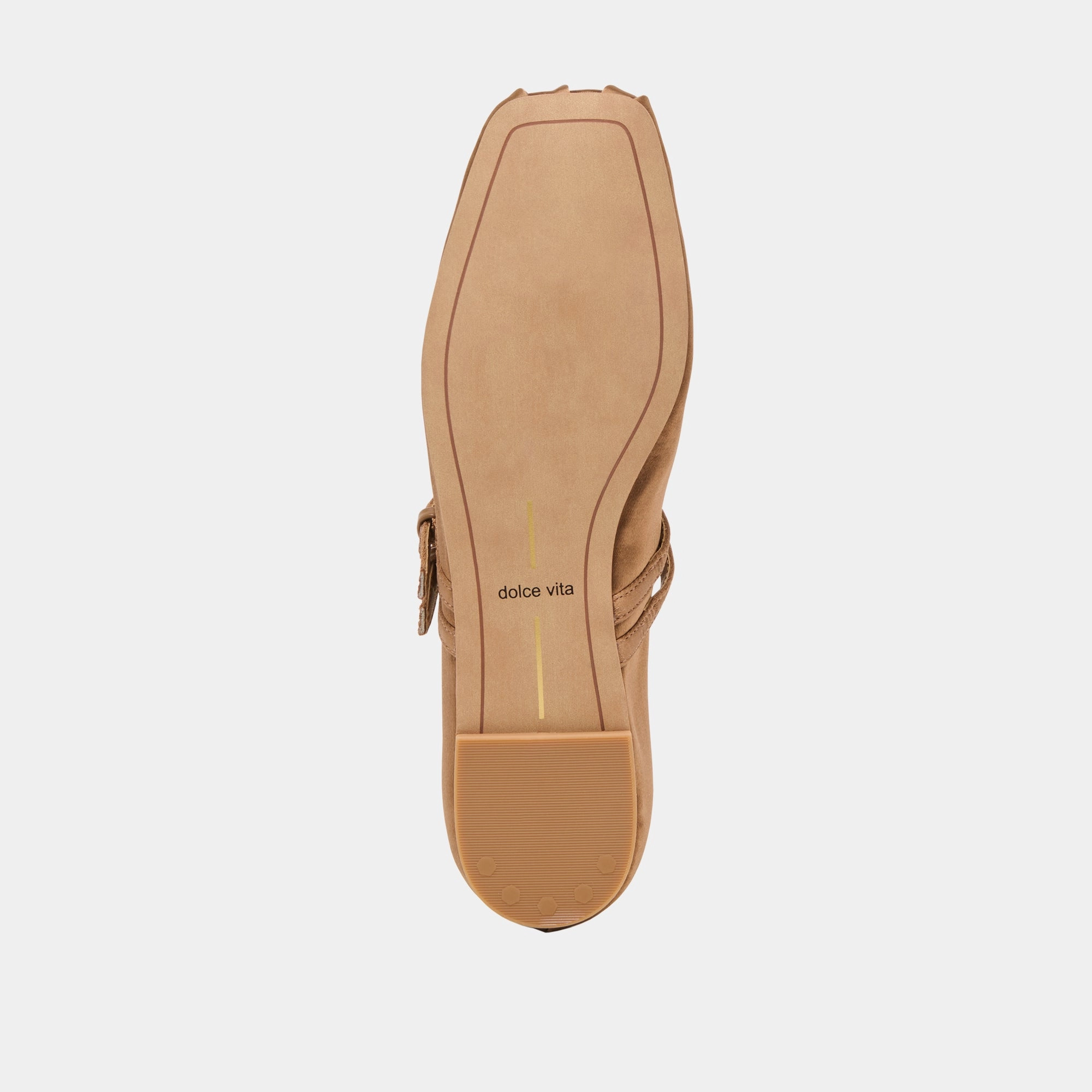 GIBSEN BALLET FLATS MID BROWN SATIN
