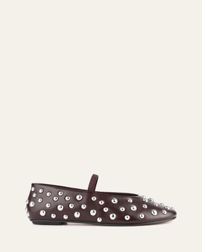GOLDIE CASUAL FLATS MERLOT LEATHER
