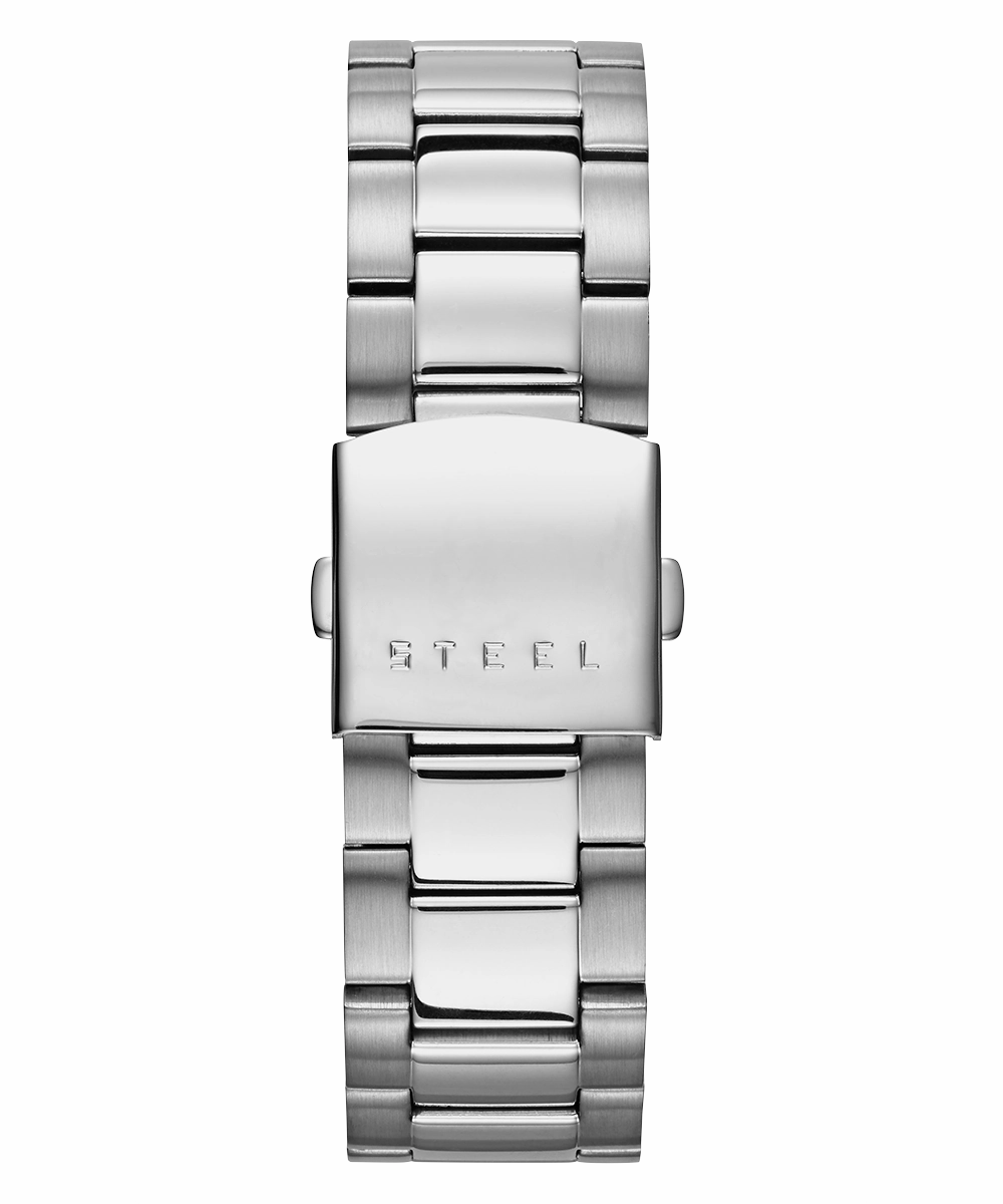 GUESS Mens Silver Tone Chronograph Watch