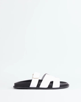 Gustave White Leather