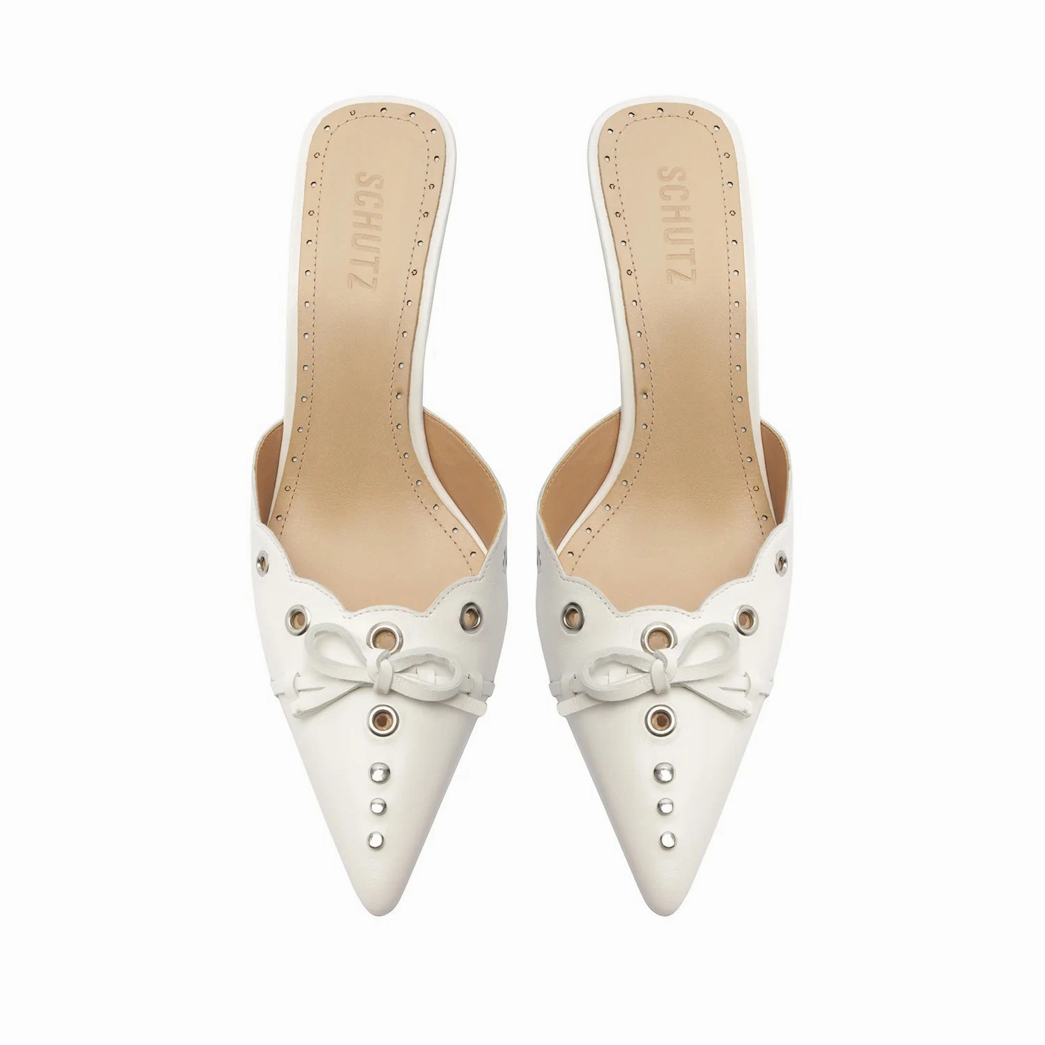 Hilly Leather Pump - White