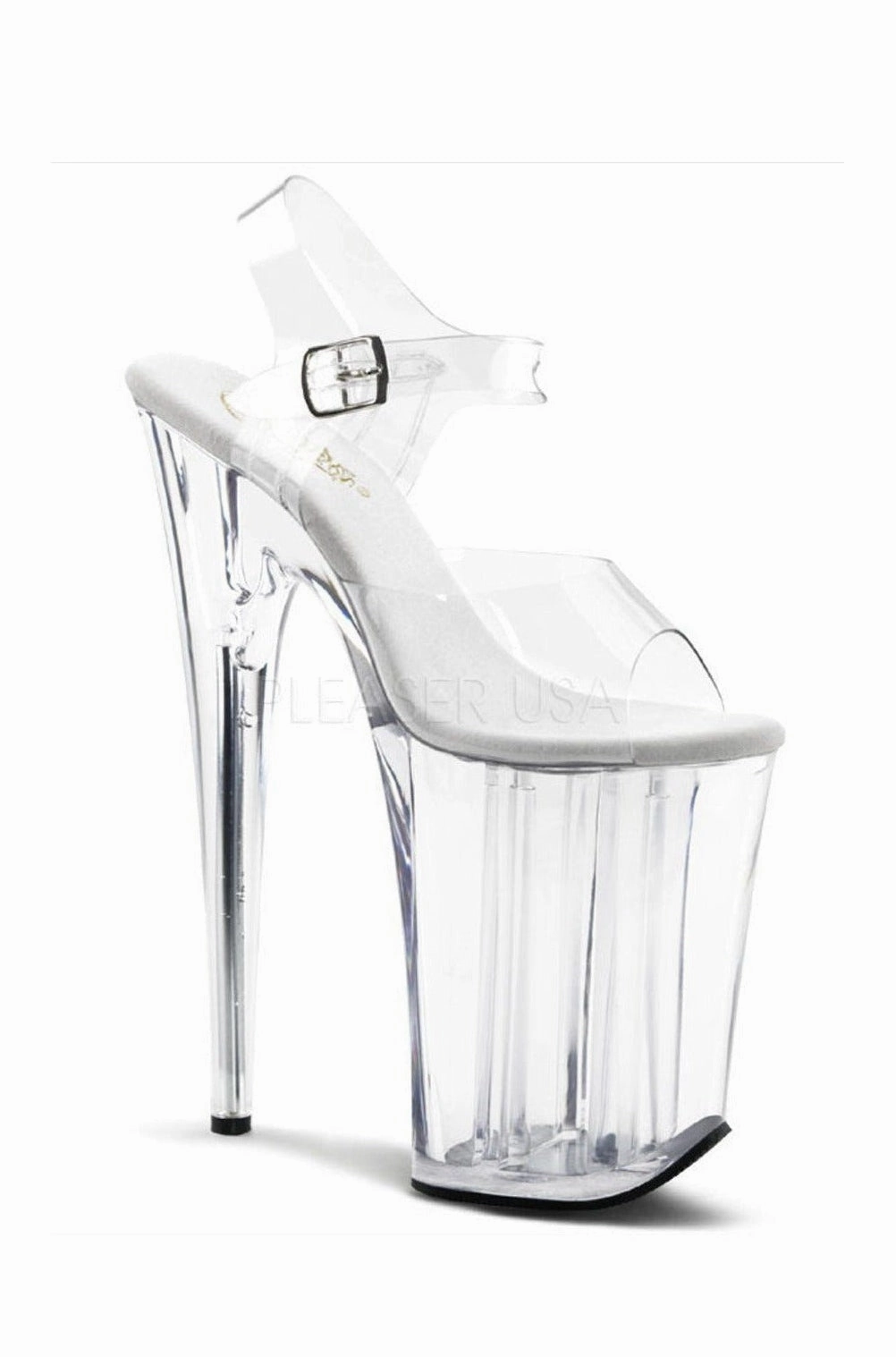 INFINITY-908 Platform Sandal  | Clear Vinyl