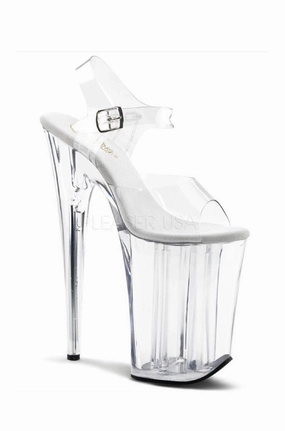 INFINITY-908 Platform Sandal  | Clear Vinyl