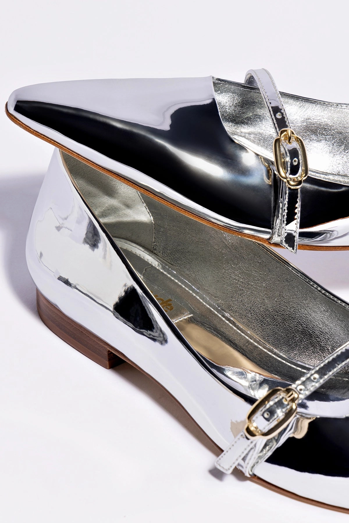 Irene Flat In Silver Specchio