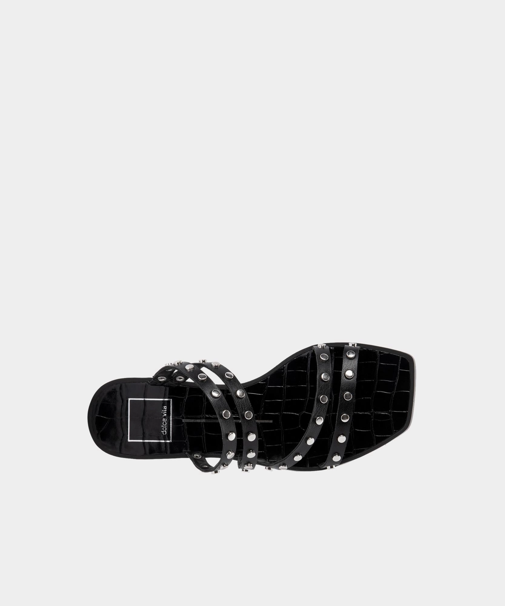 IZABEL STUDDED SANDALS BLACK STELLA - re:vita