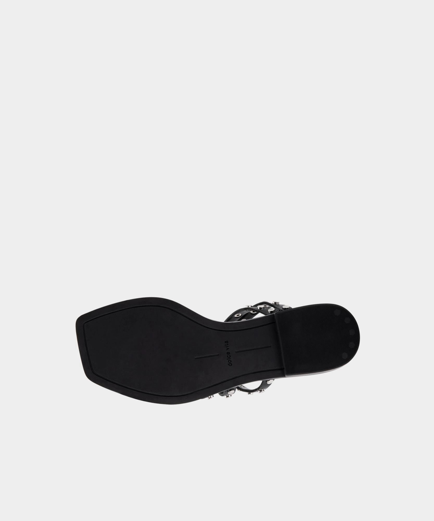 IZABEL STUDDED SANDALS BLACK STELLA - re:vita