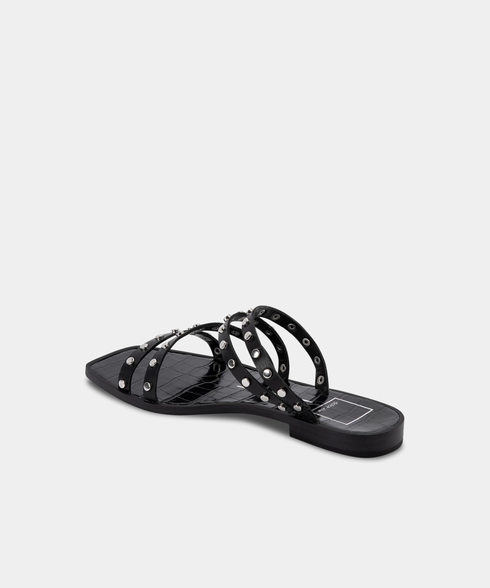 IZABEL STUDDED SANDALS BLACK STELLA - re:vita