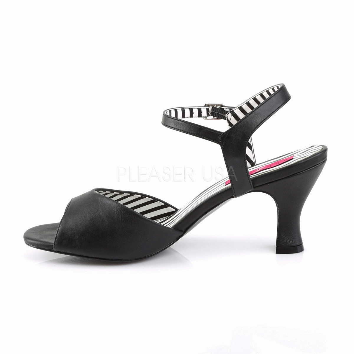 JENNA-09  Black Faux Leather