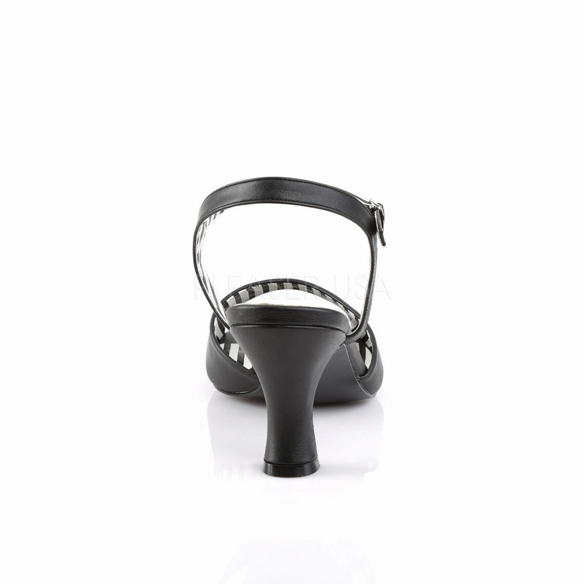 JENNA-09  Black Faux Leather