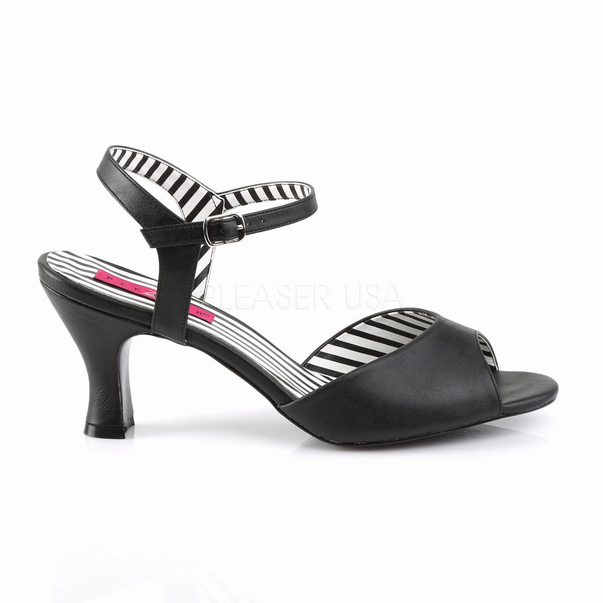 JENNA-09  Black Faux Leather