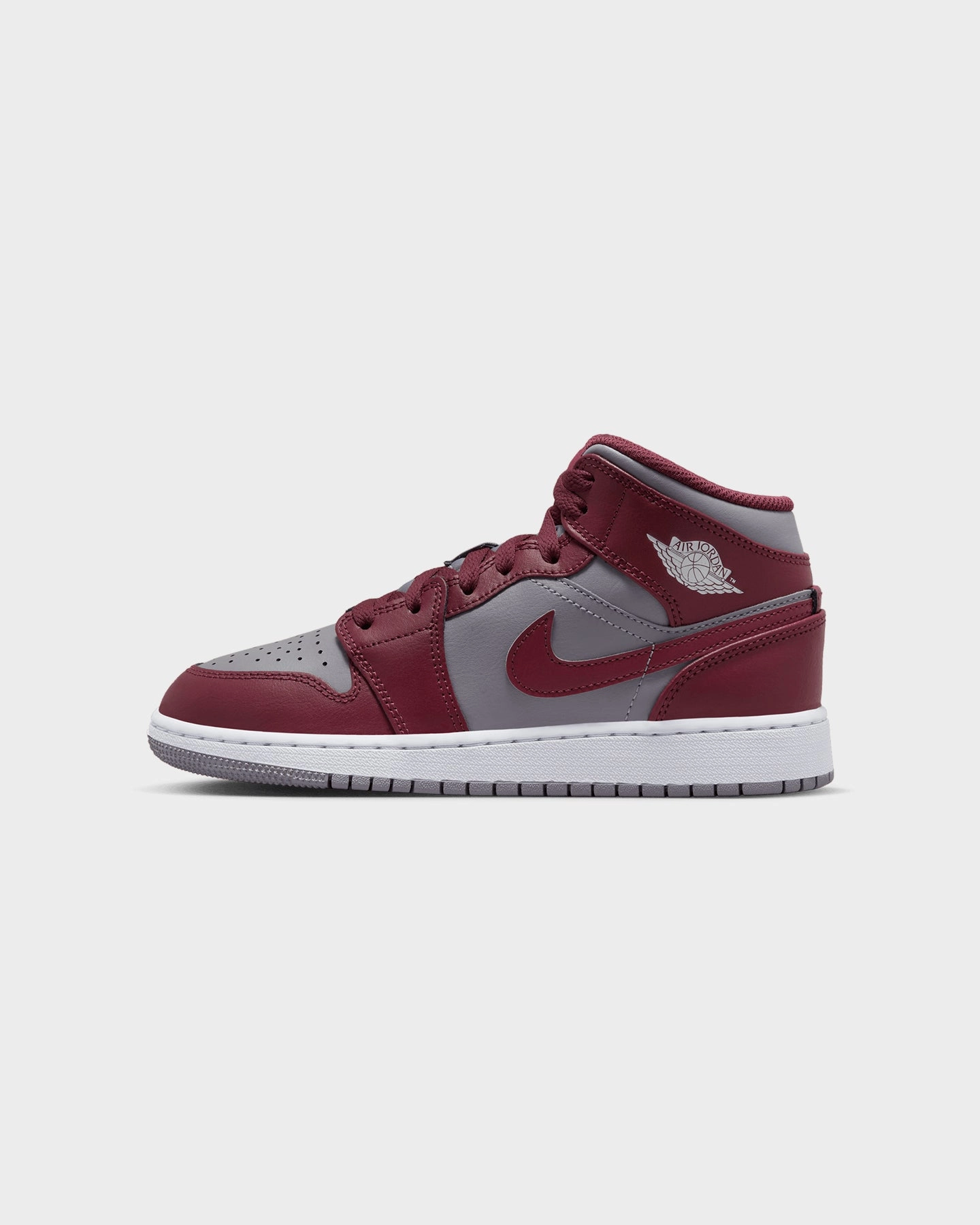 Jordan Kids' Air Jordan 1 Mid (GS) Bordeaux Cherrywood Red
