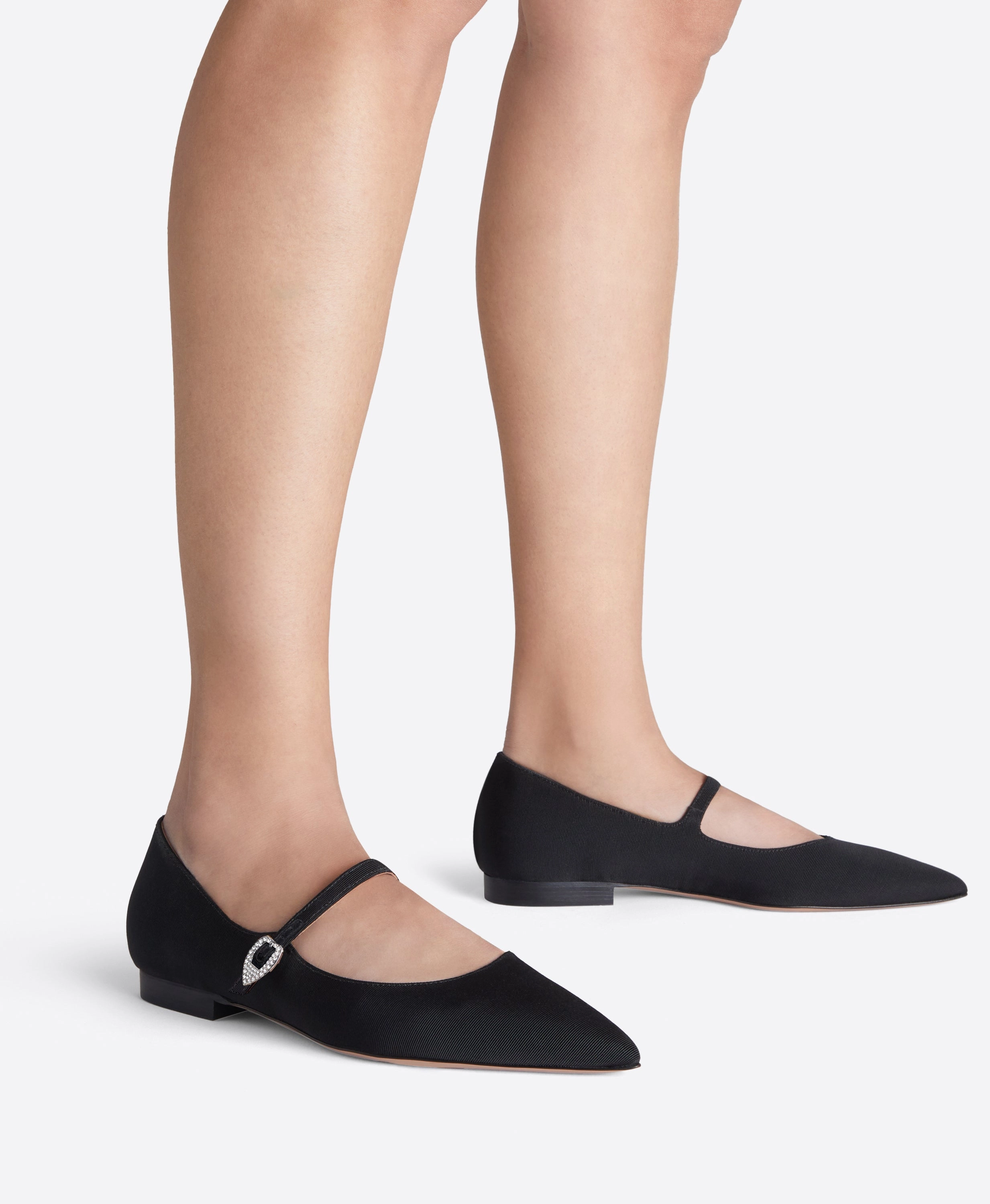 Kate Black Grosgrain Flat Pumps