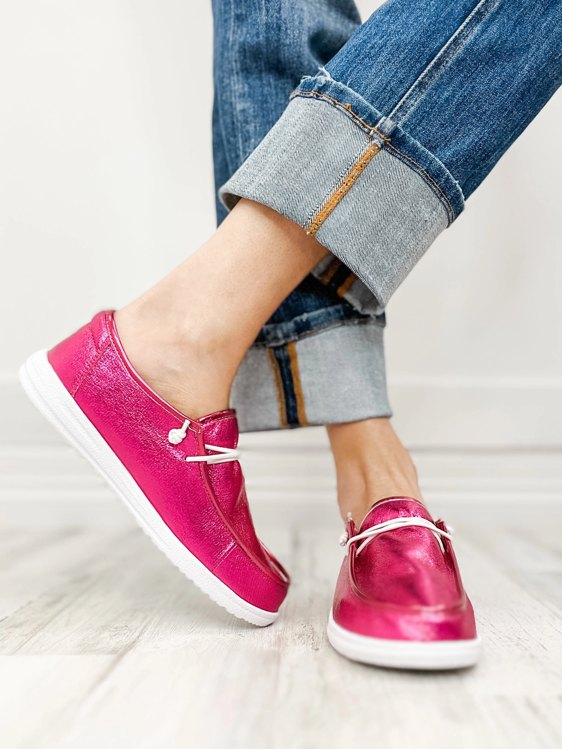 KAYAK - FUCHSIA CRINKLE METALLIC