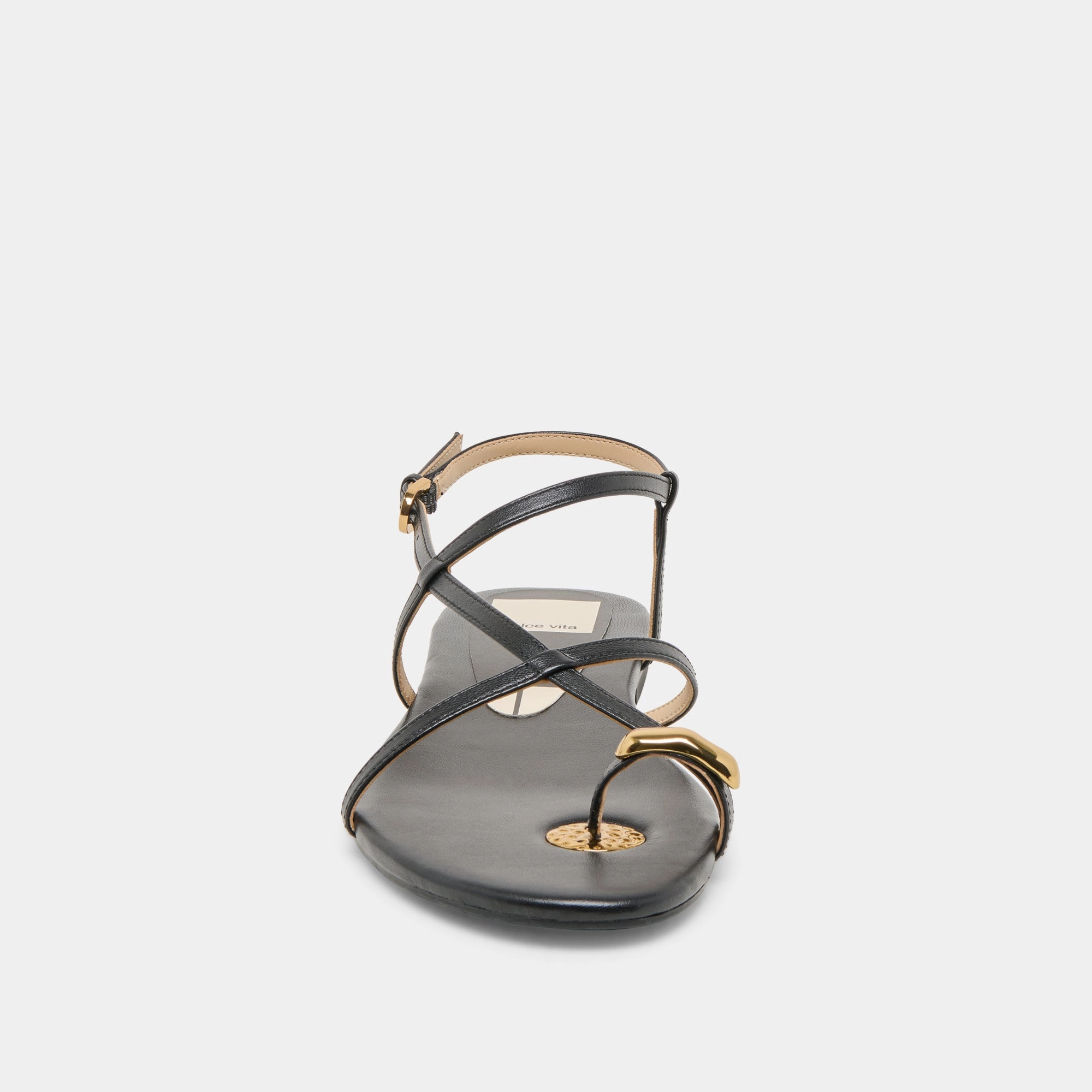 KESHA SANDALS BLACK LEATHER