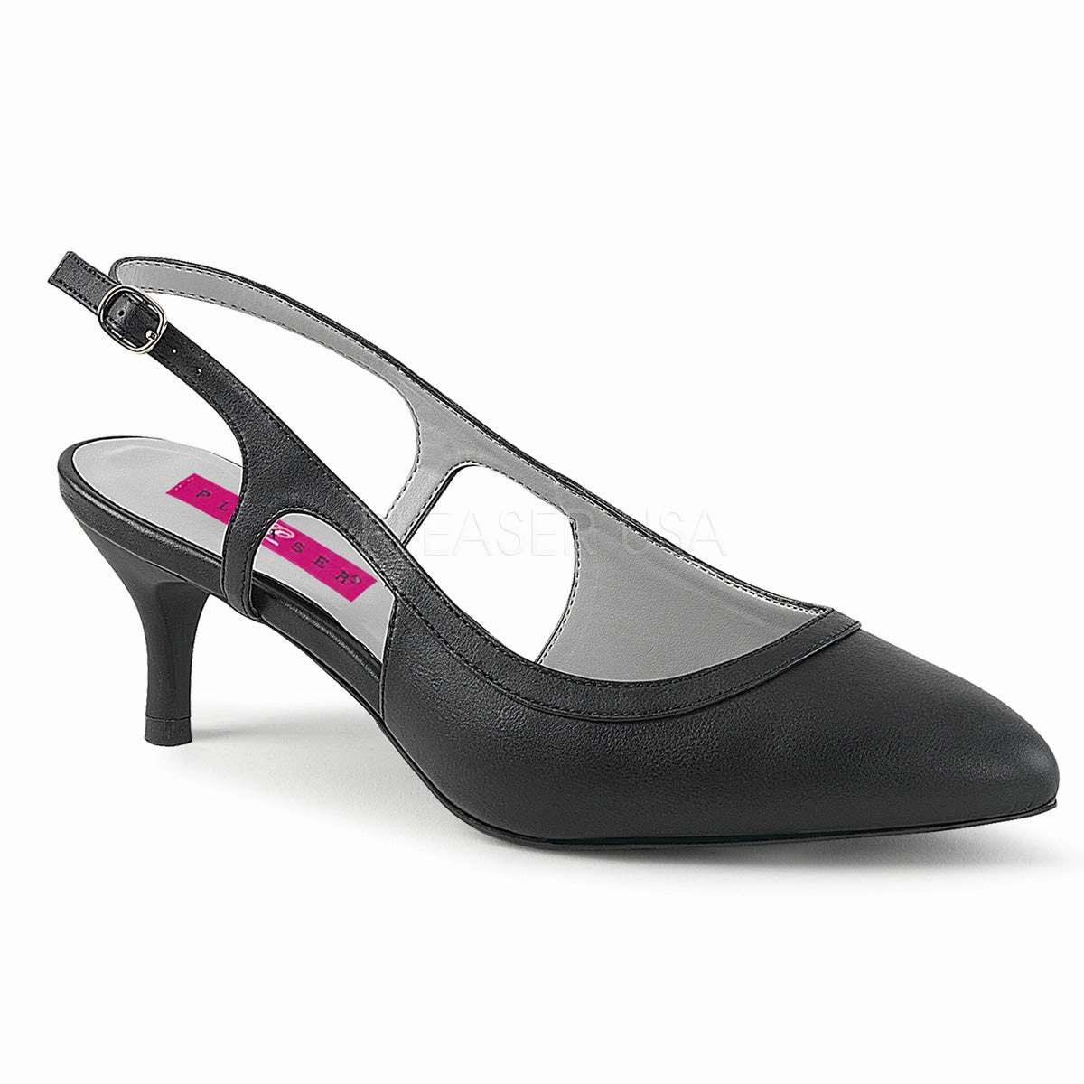 KITTEN-02  Black Faux Leather