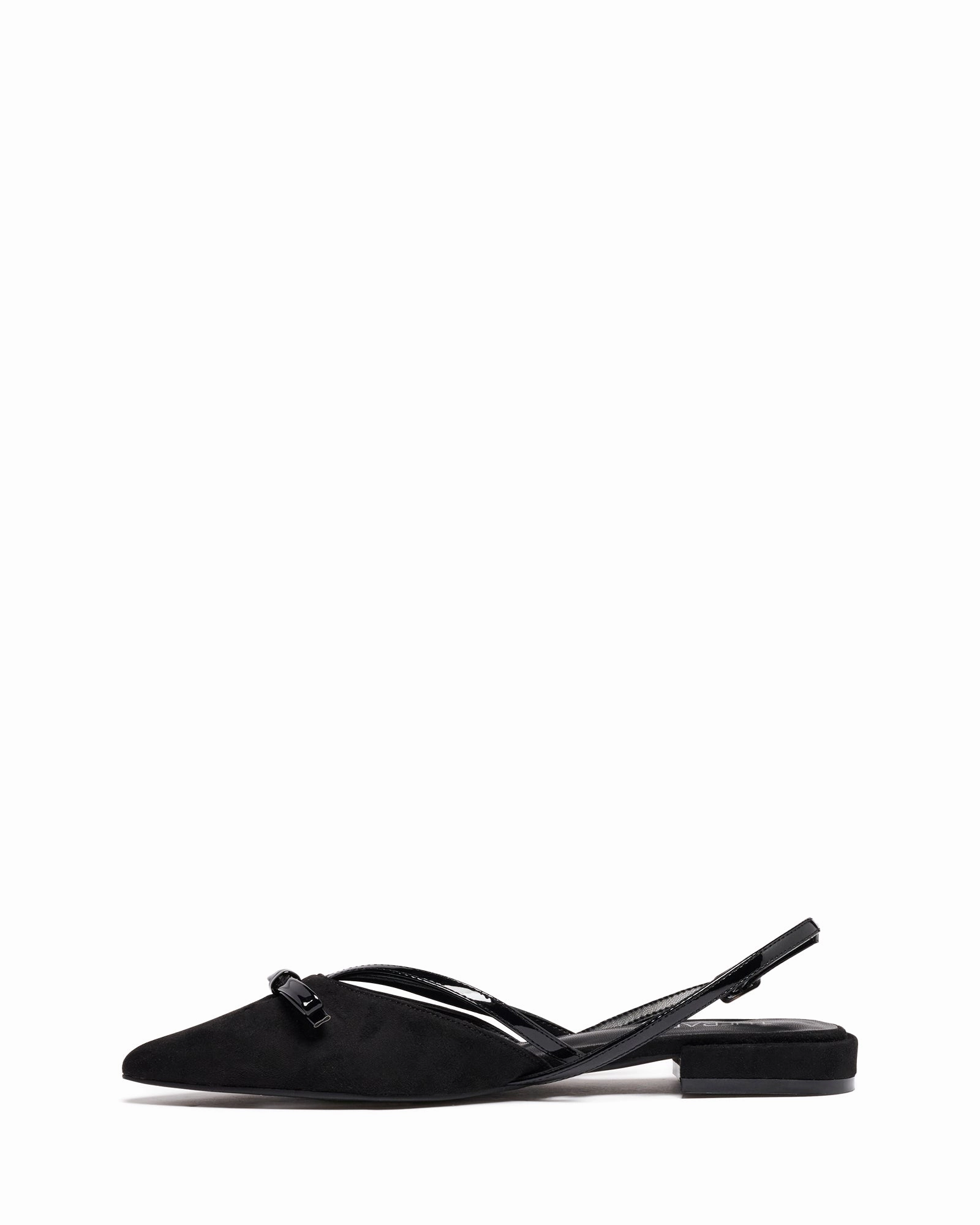 Lalaa Flat Point  Black Suede
