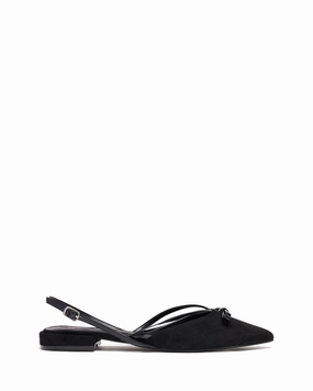 Lalaa Flat Point  Black Suede