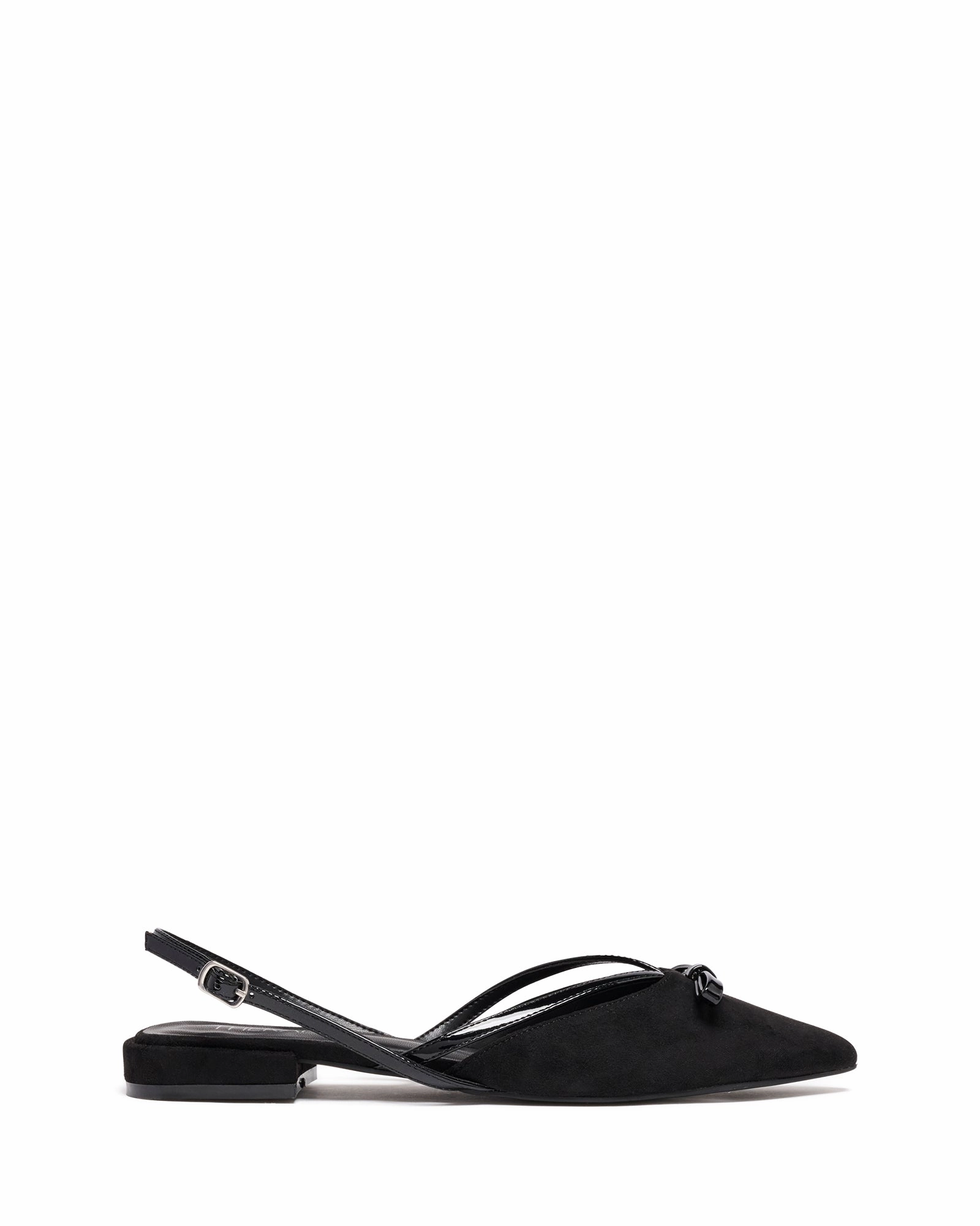 Lalaa Flat Point  Black Suede