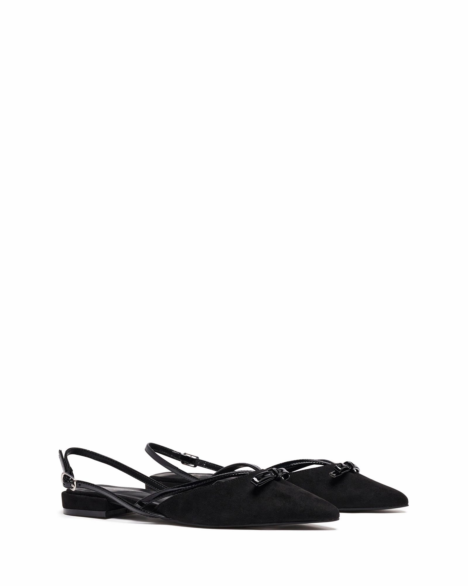 Lalaa Flat Point  Black Suede