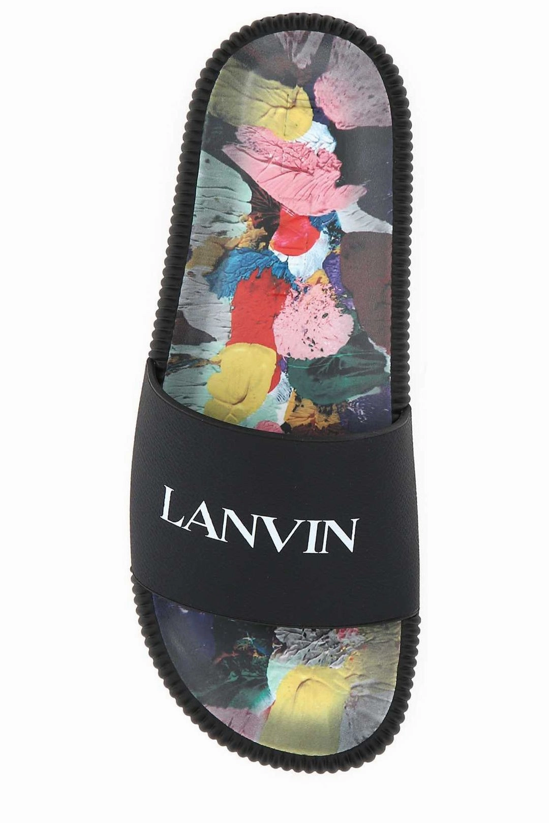 Lanvin Floral Printed Logo Sandals