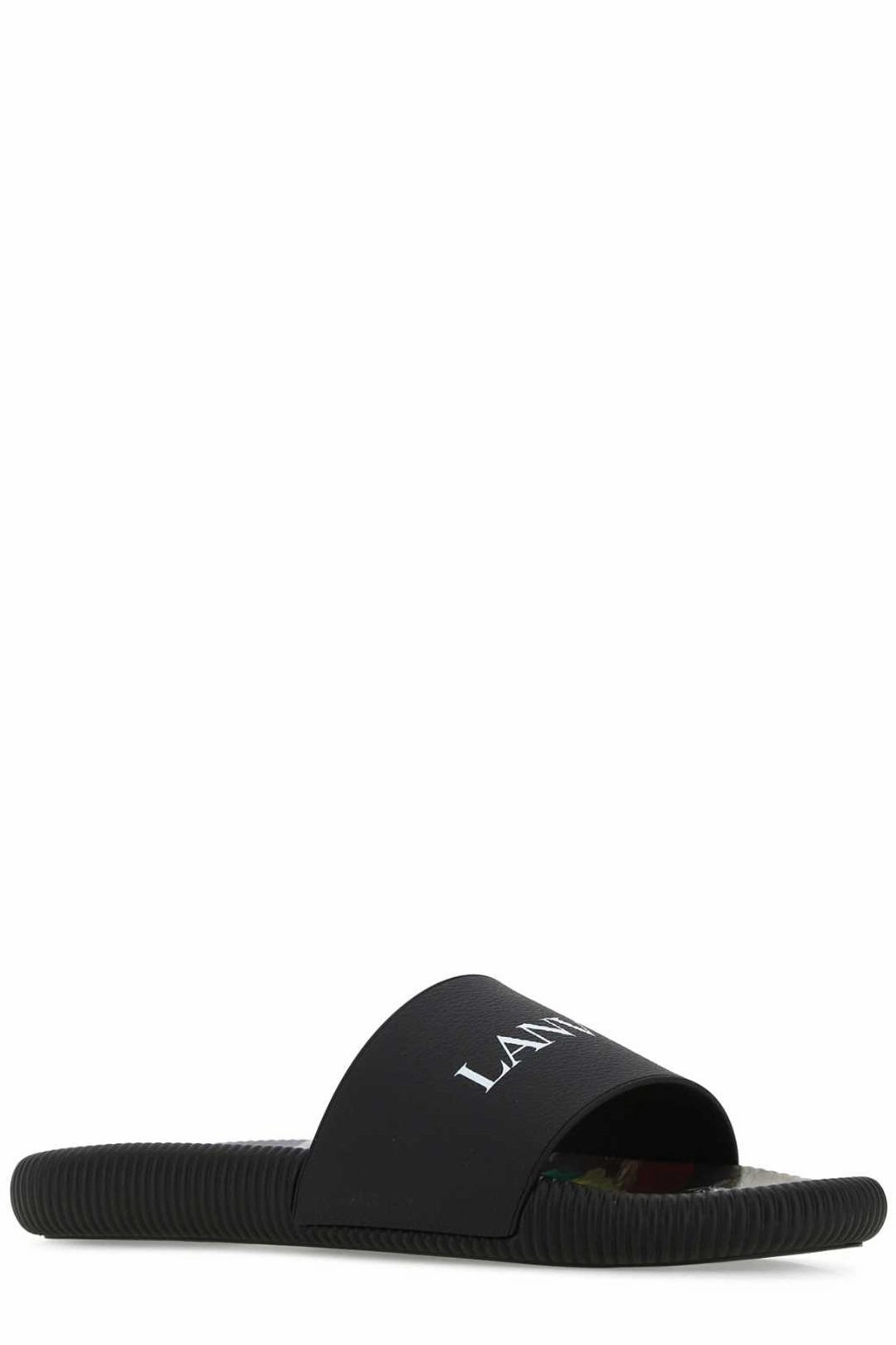 Lanvin Floral Printed Logo Sandals