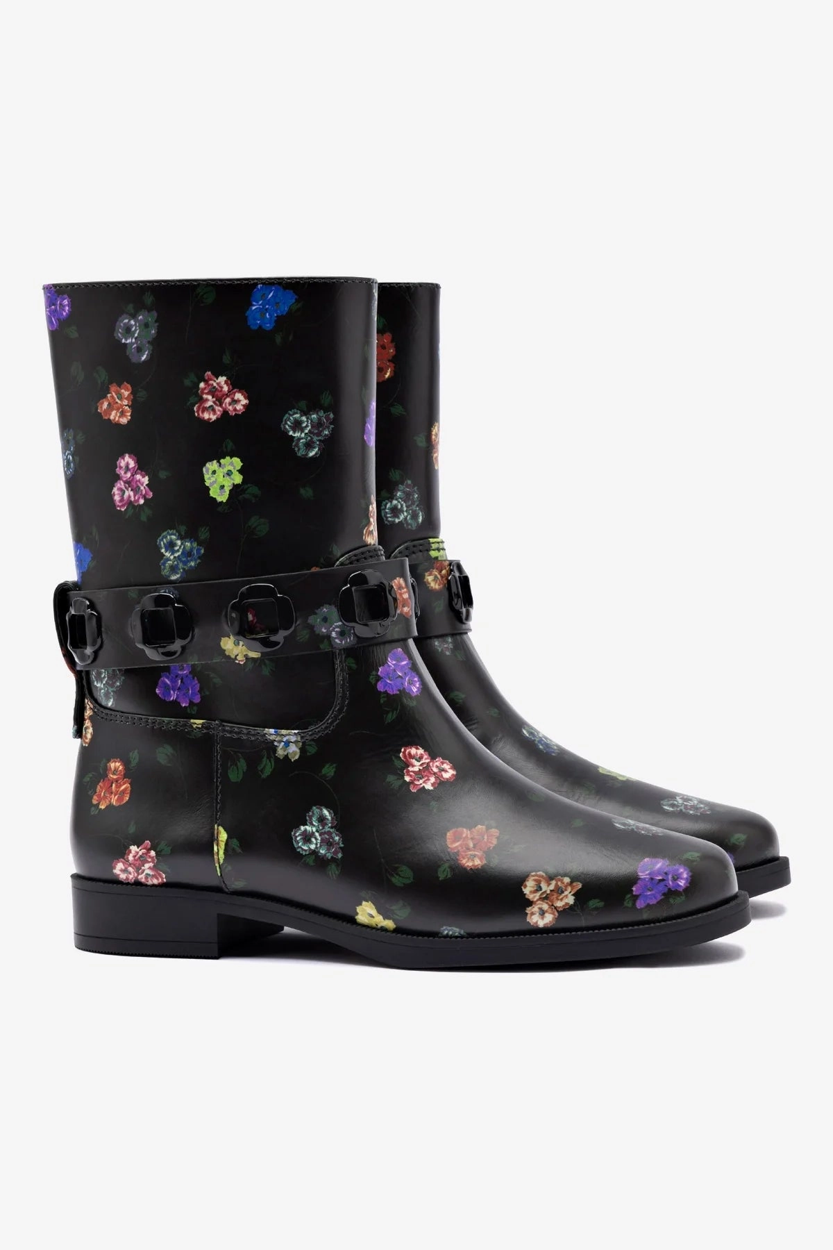 Larroudé x Libertine Milan Flat Bootie In Antique Primrose
