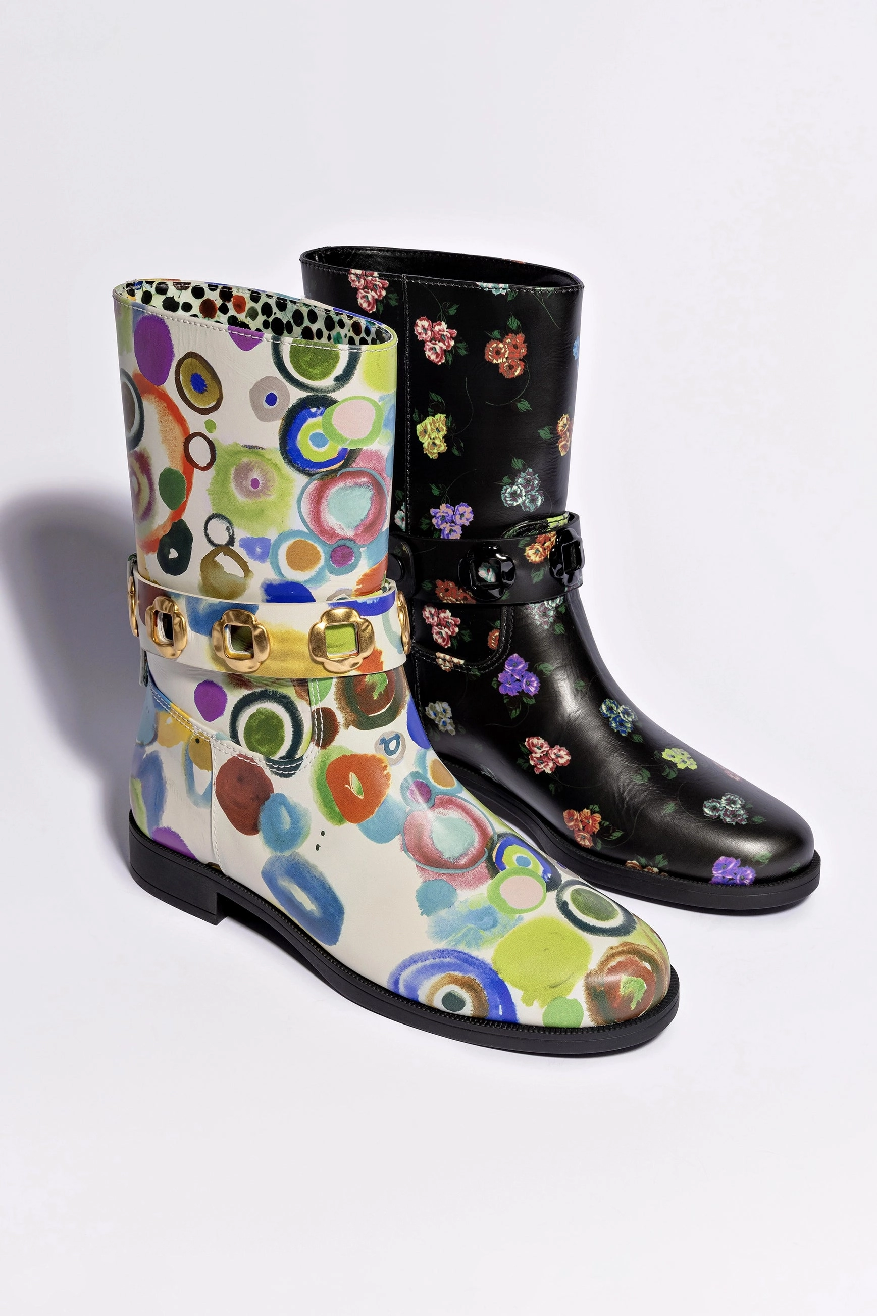 Larroudé x Libertine Milan Flat Bootie In JH Gouache