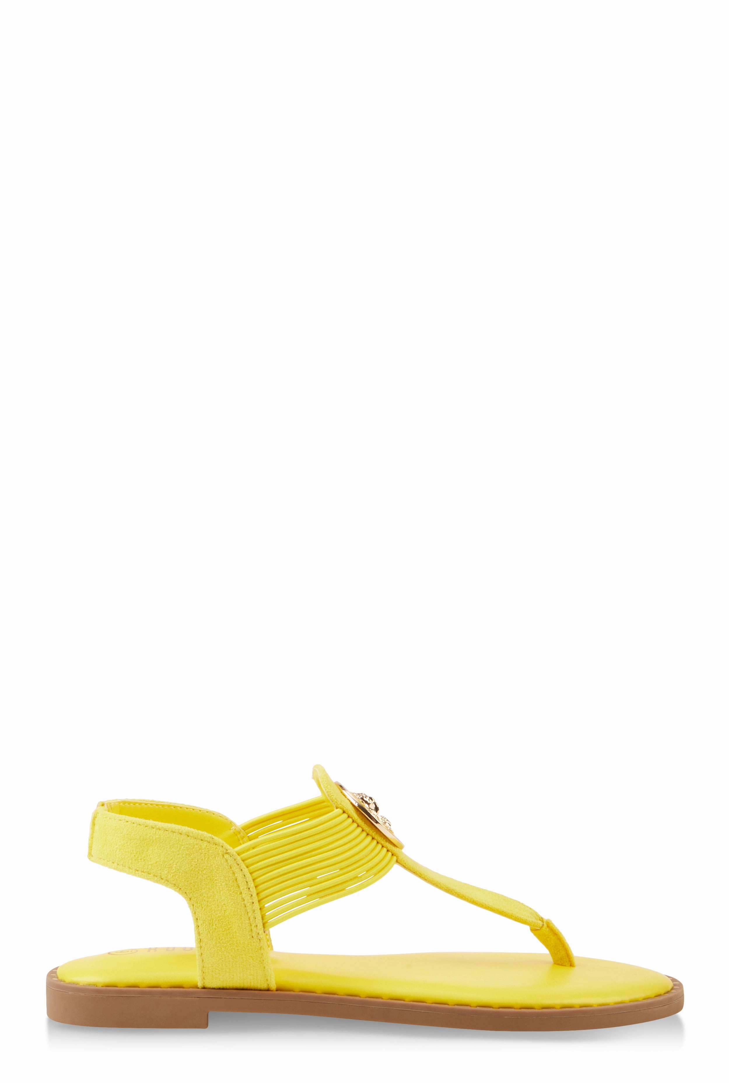 Lion Pendant Corded Thong Sandals