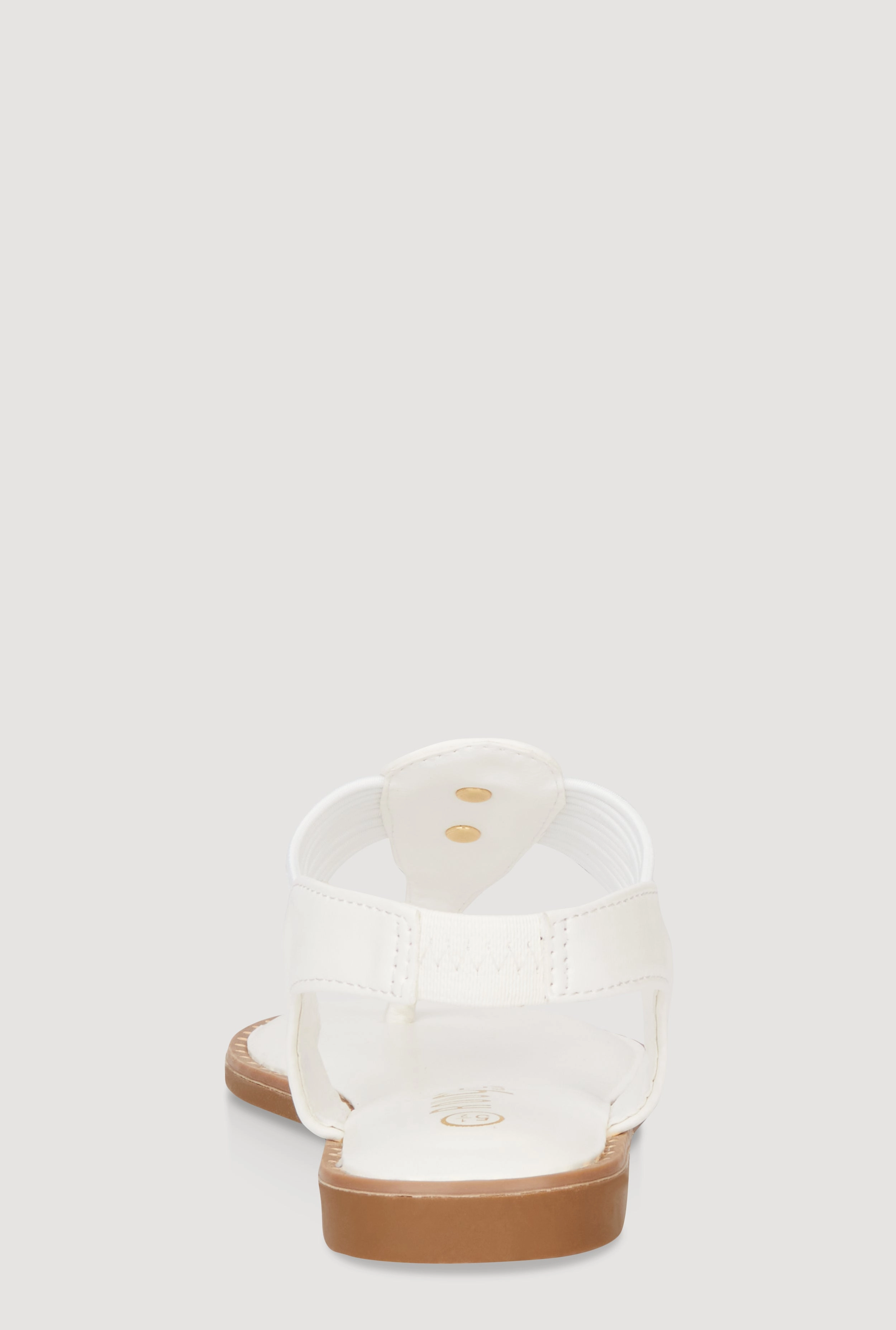 Lion Pendant Corded Thong Sandals
