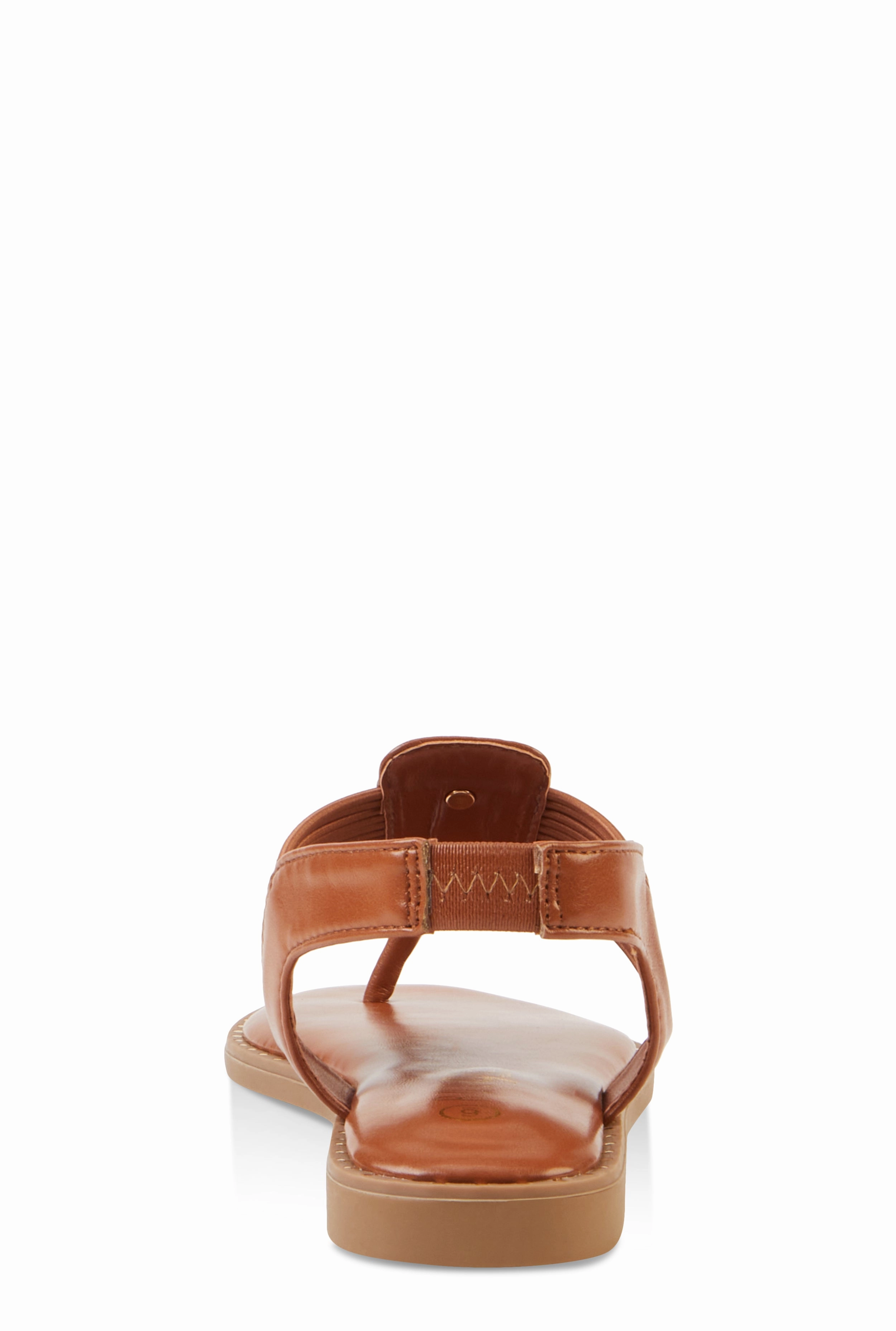 Lion Pendant Corded Thong Sandals