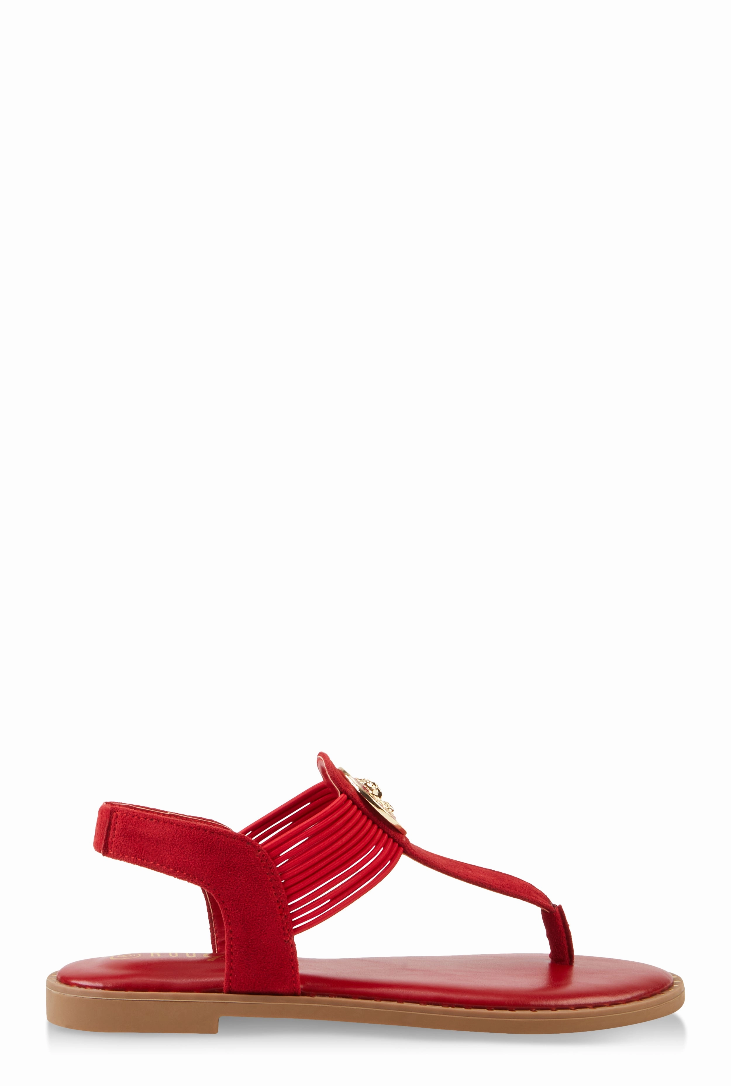 Lion Pendant Corded Thong Sandals