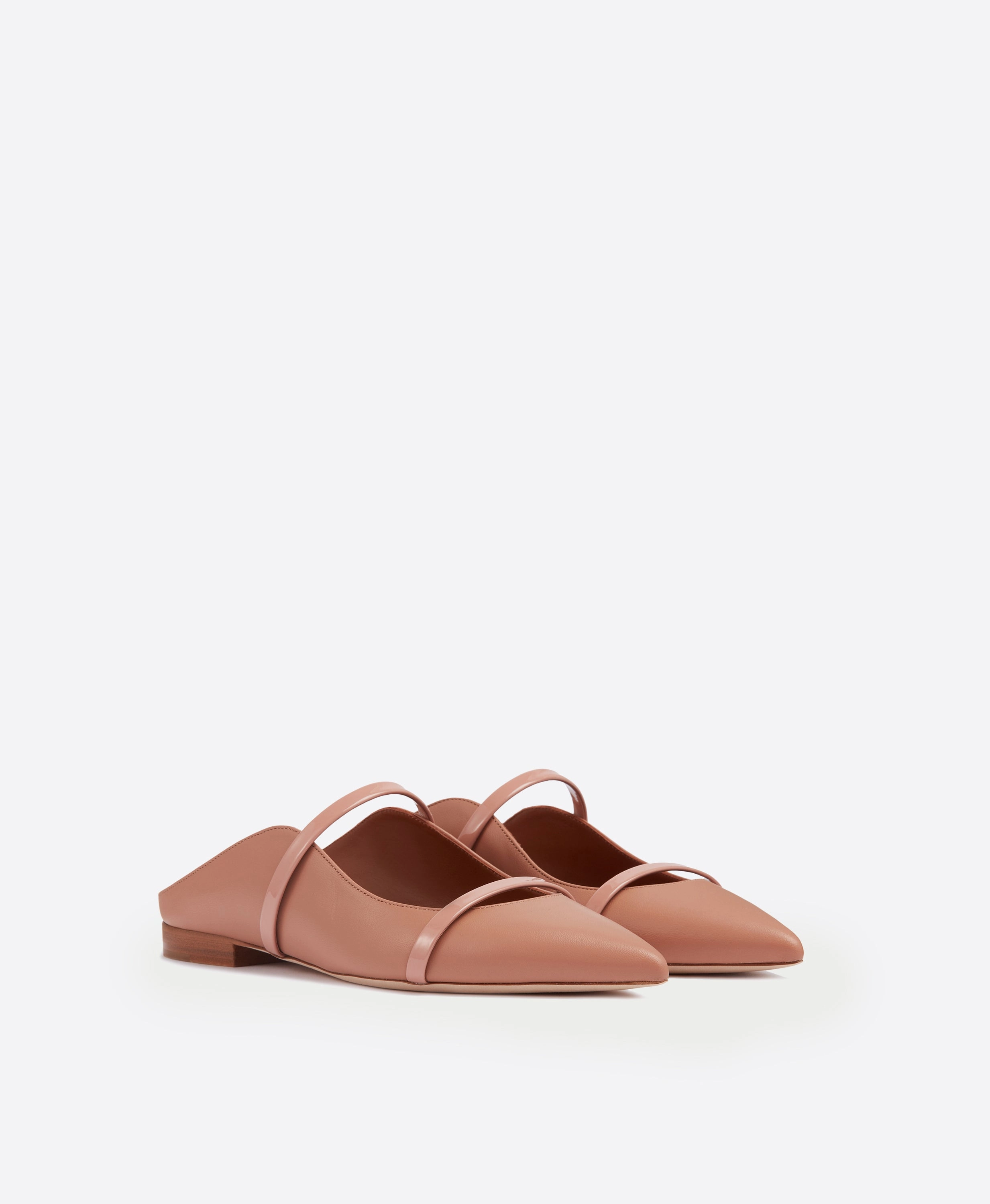 Maureen Blush Leather Flat Mules