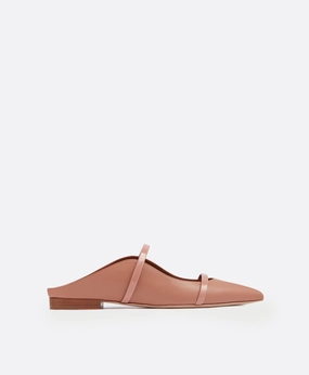 Maureen Blush Leather Flat Mules