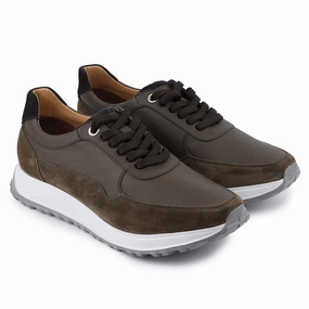 Men´s green suede casual sneakers