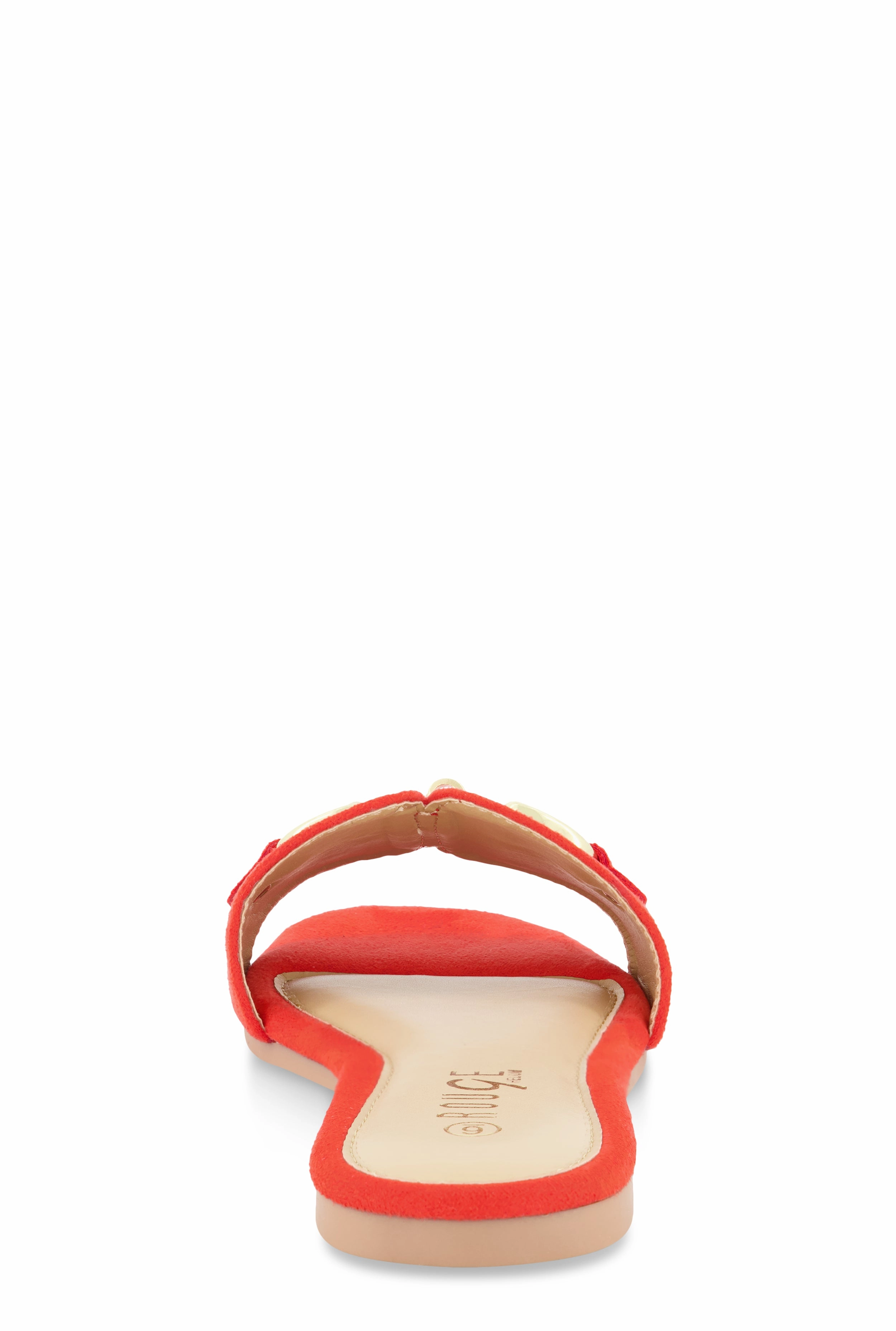 Metallic Horsebit Single Band Slide Sandals