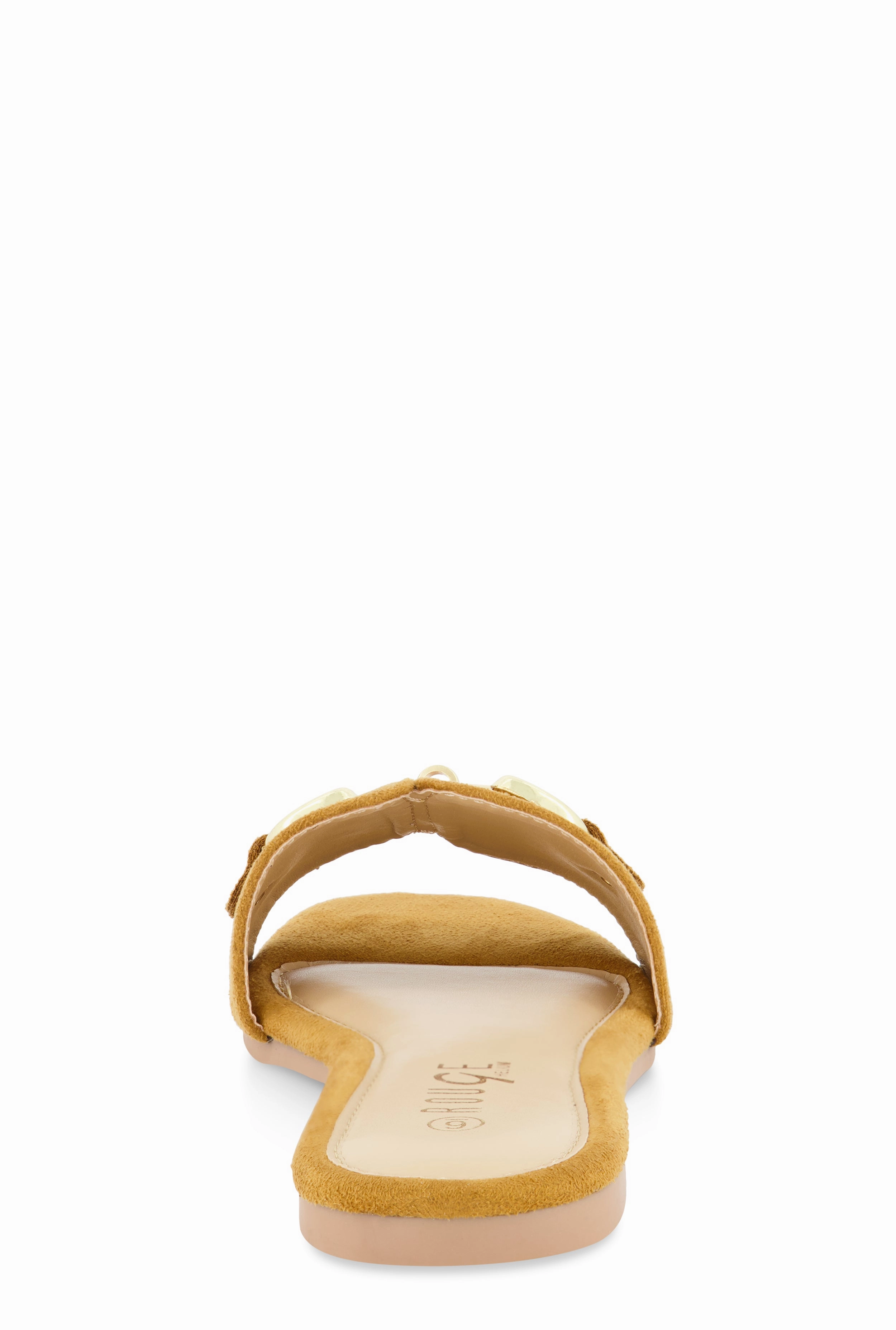 Metallic Horsebit Single Band Slide Sandals