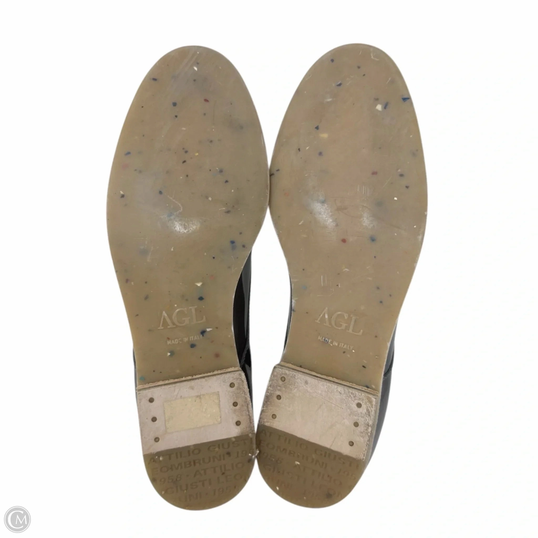 Metallic Patent Oxfords By Agl In Grey, Size: US 6.5/ IT 36.5