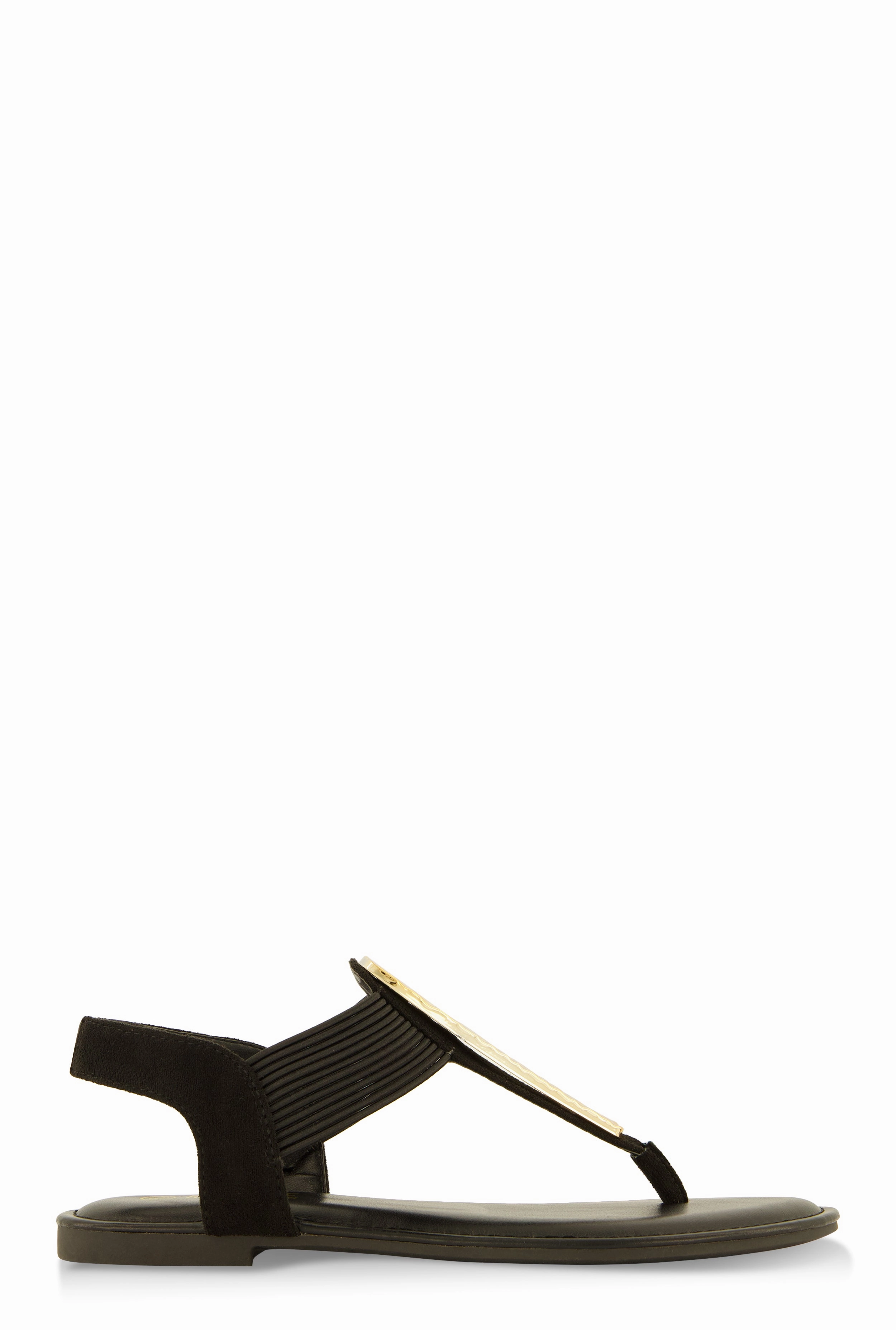Metallic Pendant Corded Thong Sandals