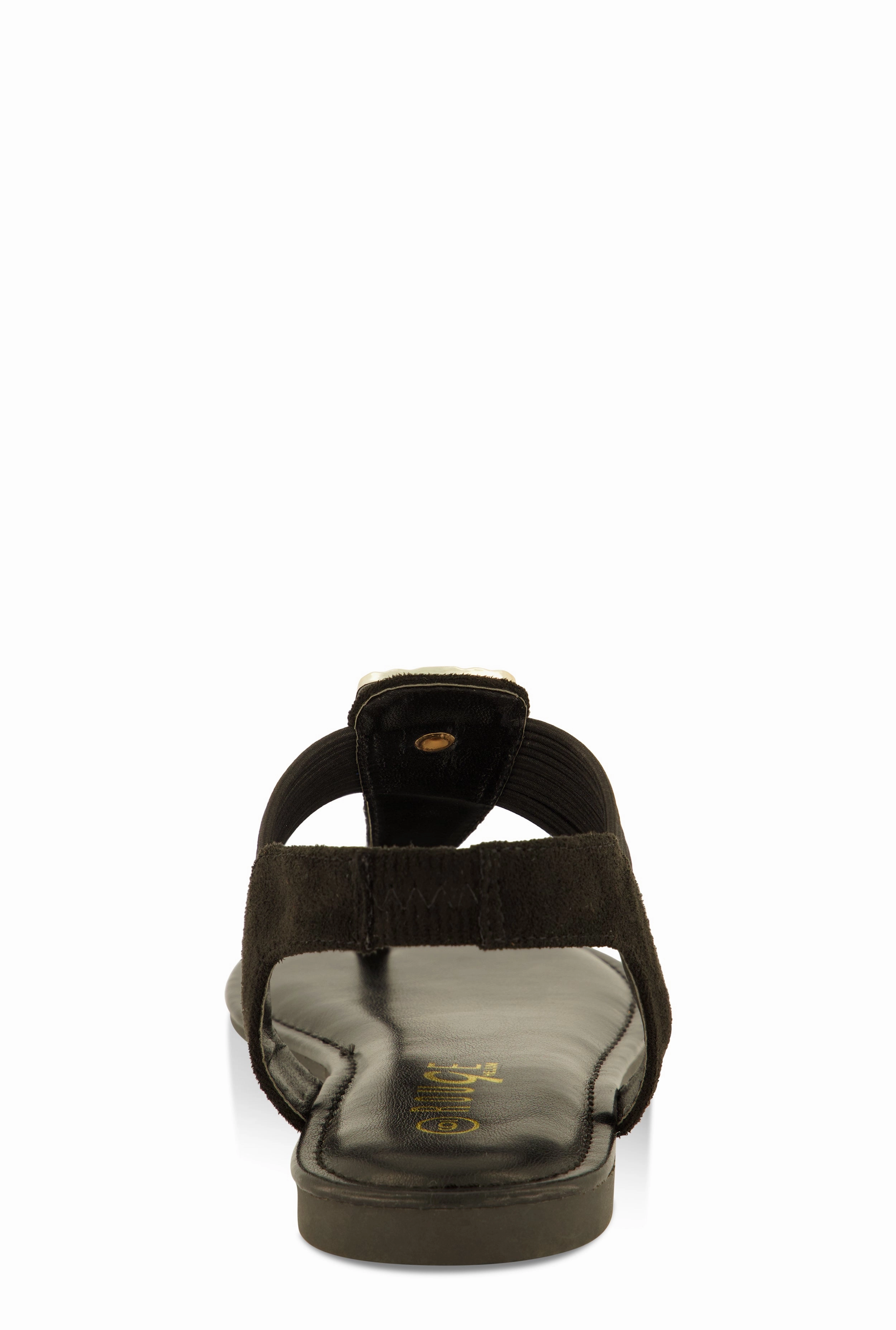 Metallic Pendant Corded Thong Sandals