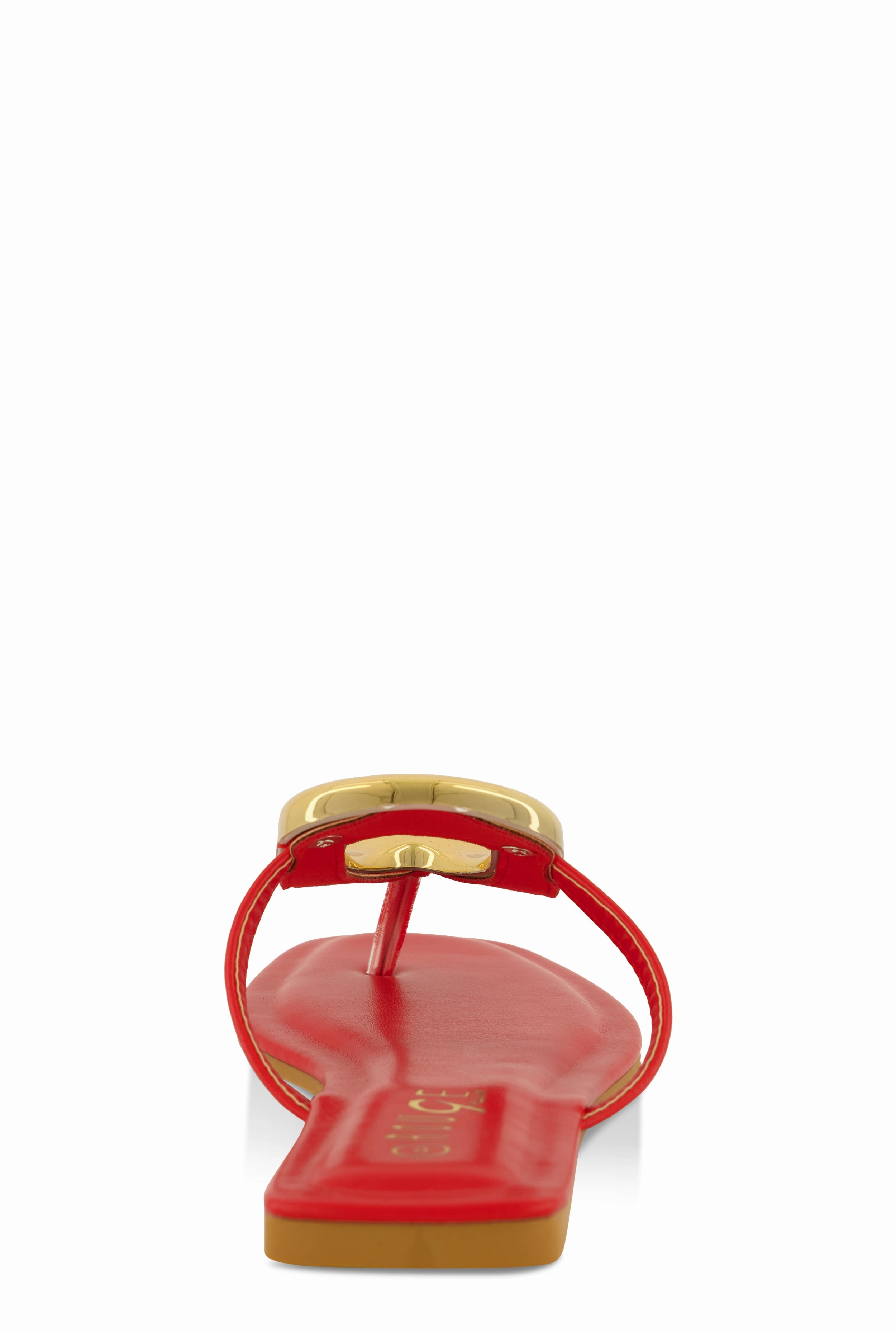Metallic Pendant Thong Slide Sandals