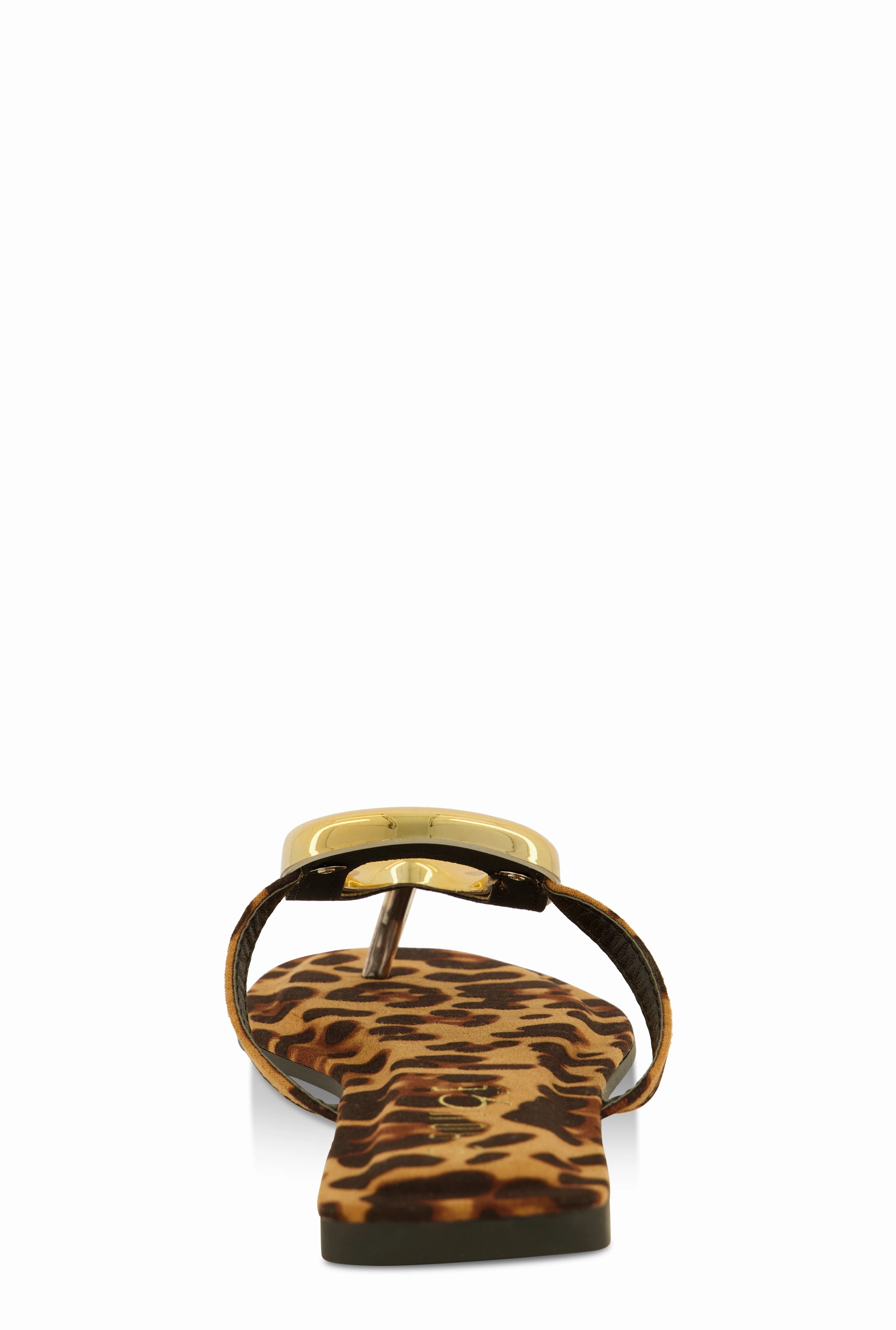 Metallic Pendant Thong Slide Sandals