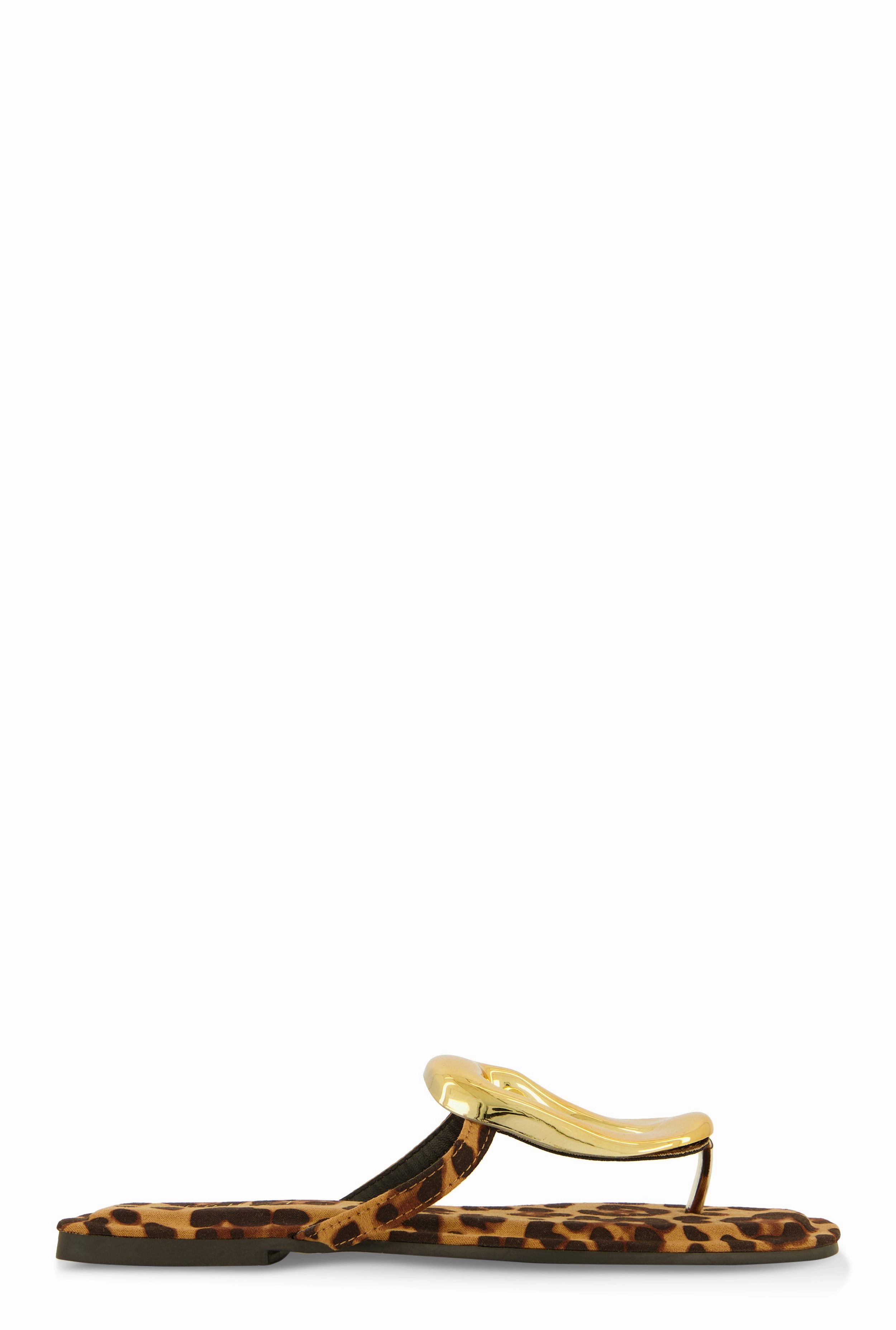 Metallic Pendant Thong Slide Sandals