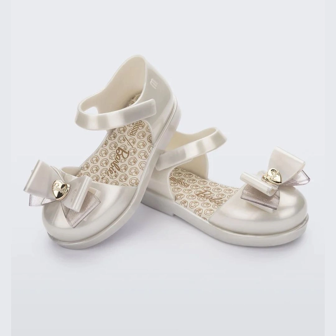 Metallic White Amy Barbie Sandals