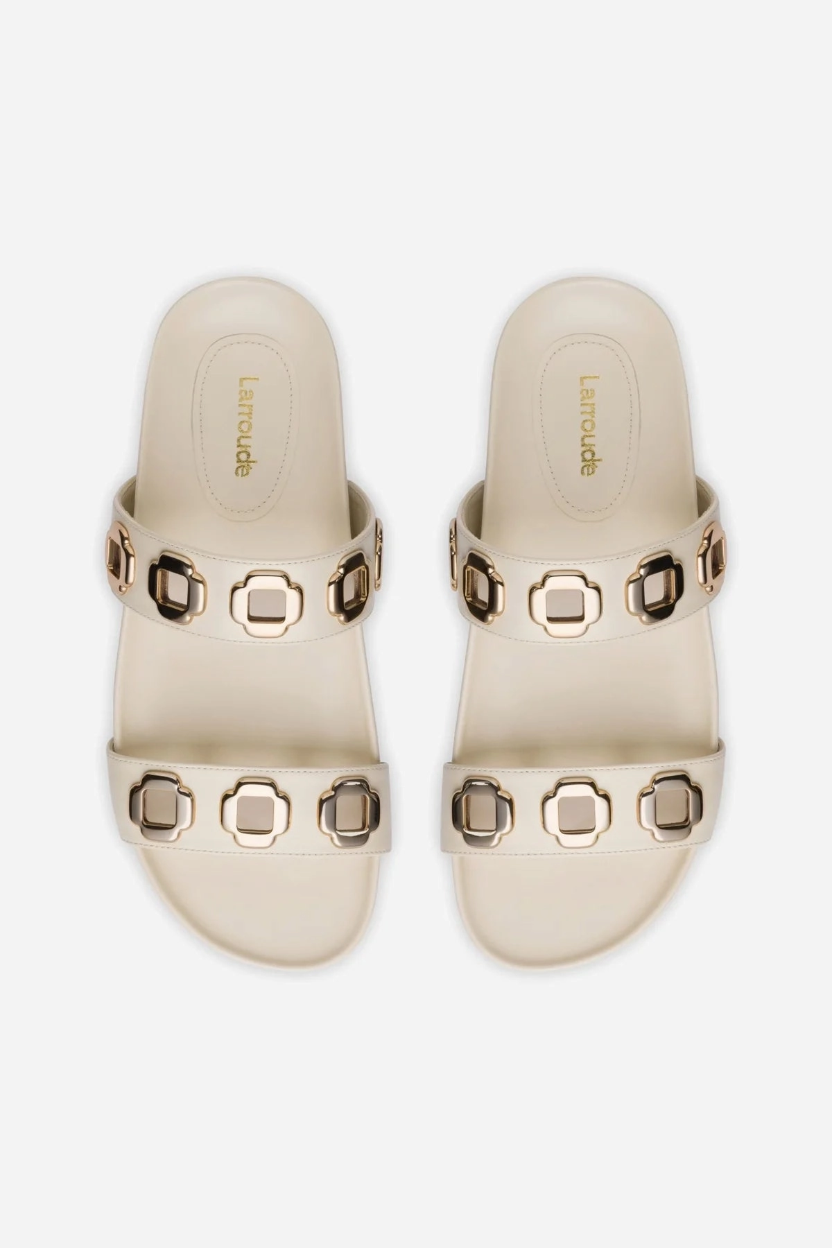Milan Slide In Ivory Leather