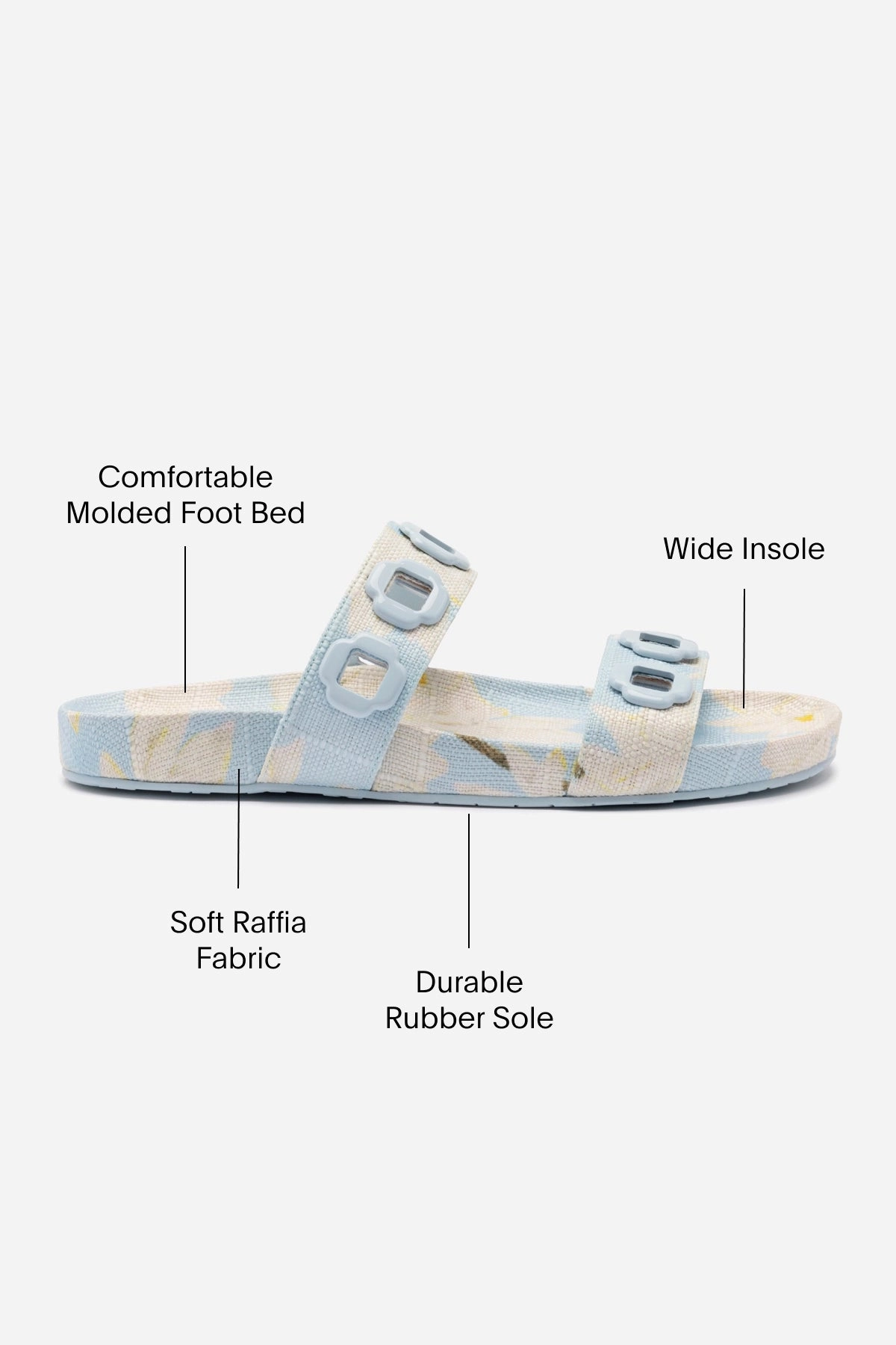 Milan Slide In Maya Printed Raffia